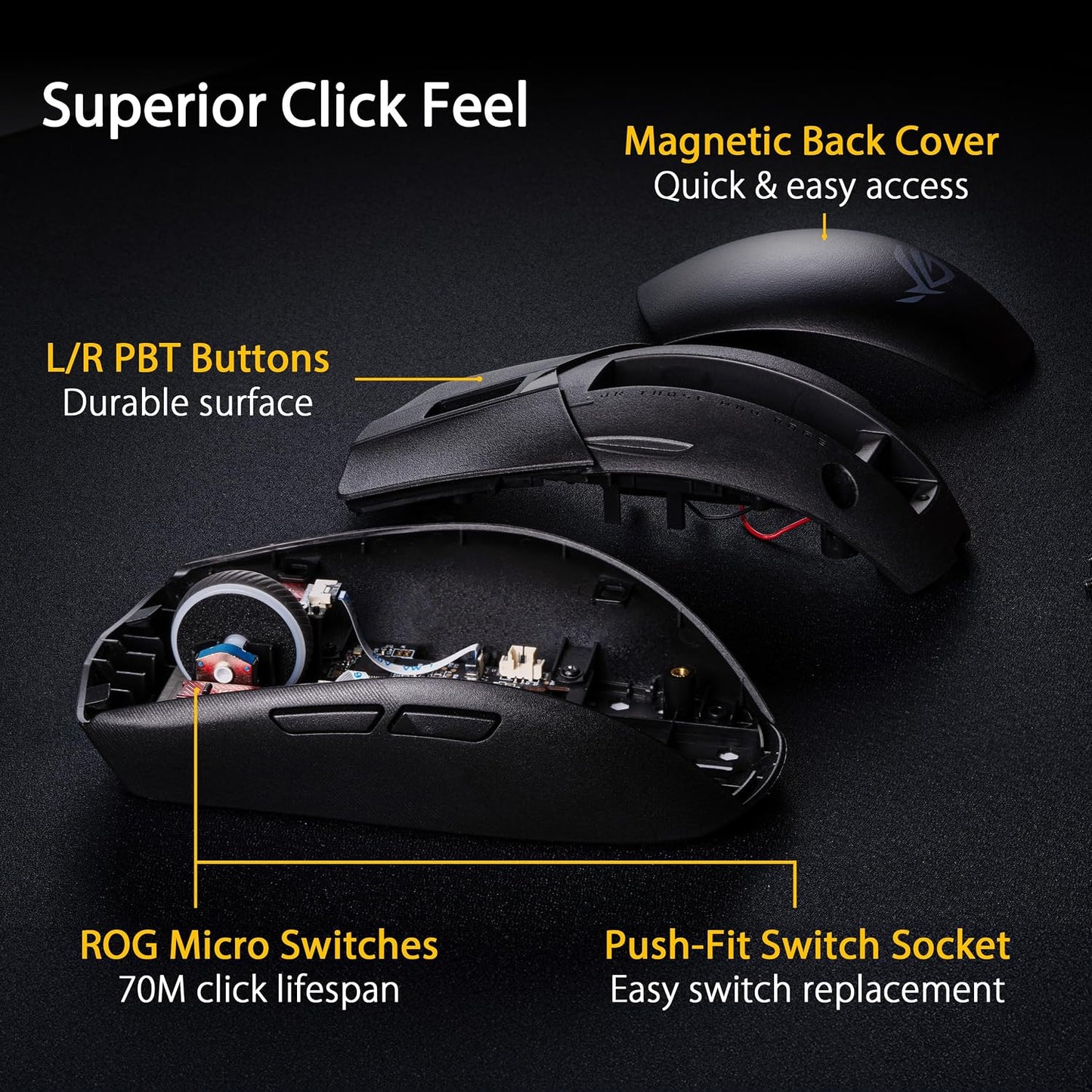 ASUS ROG Strix Impact III - Mouse inalámbrico para juegos, 57 G lig...