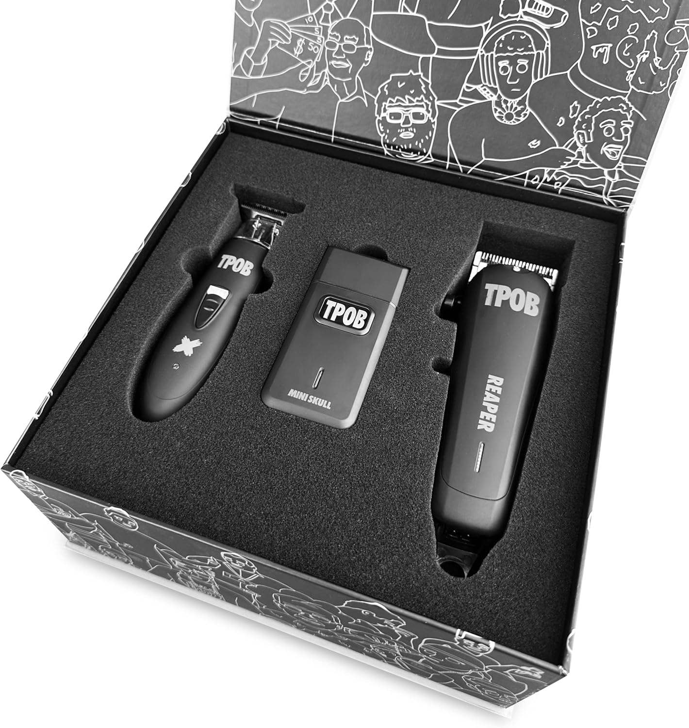 TPOB Slime 2 Ajustador de corte y afeitadora negra para hombres, co...
