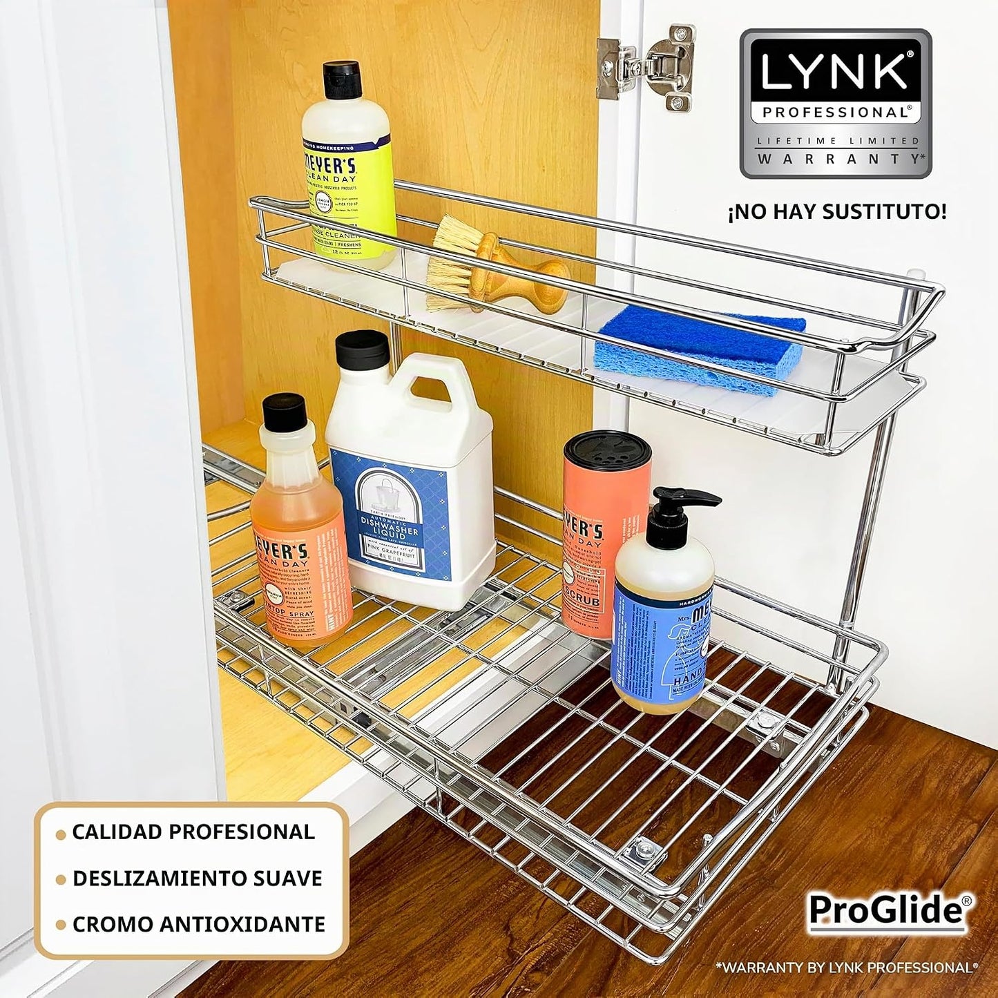 LYNK PROFESSIONAL® Organizador de gabinete de cocina extraíble para...