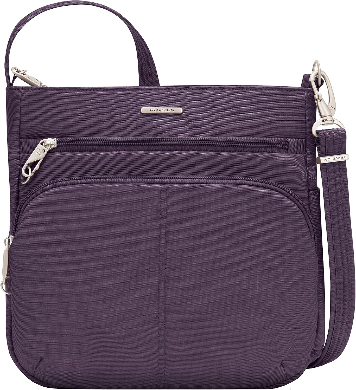 Travelon Bolso bandolera clásico antirrobo Norte\/Sur