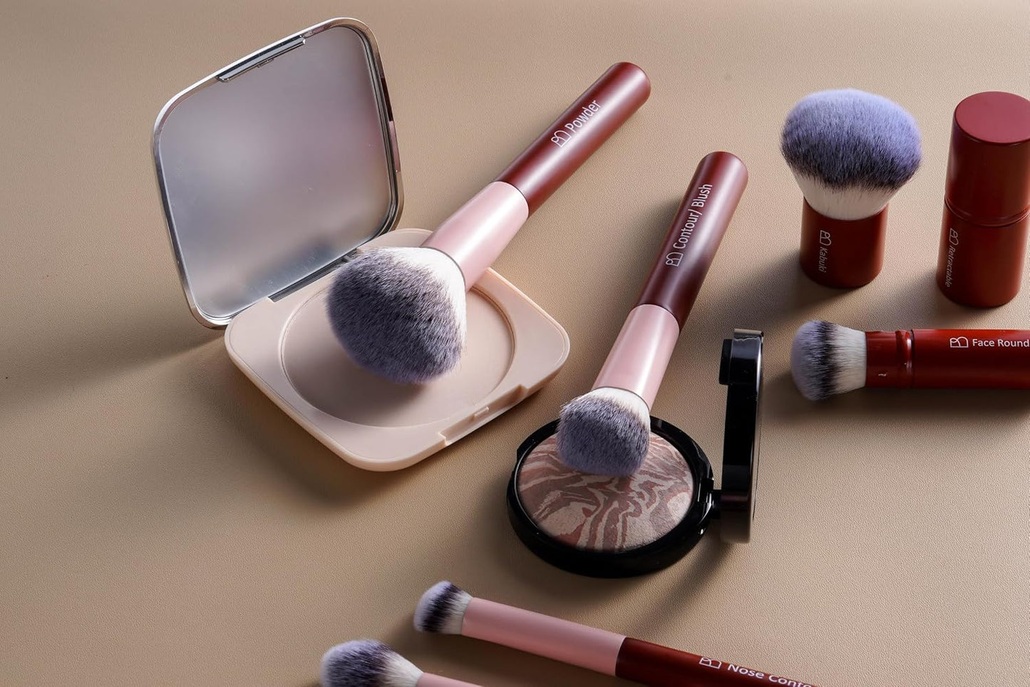 Kit de brochas de maquillaje BS-MALL \u2013 Herramientas profesiona...