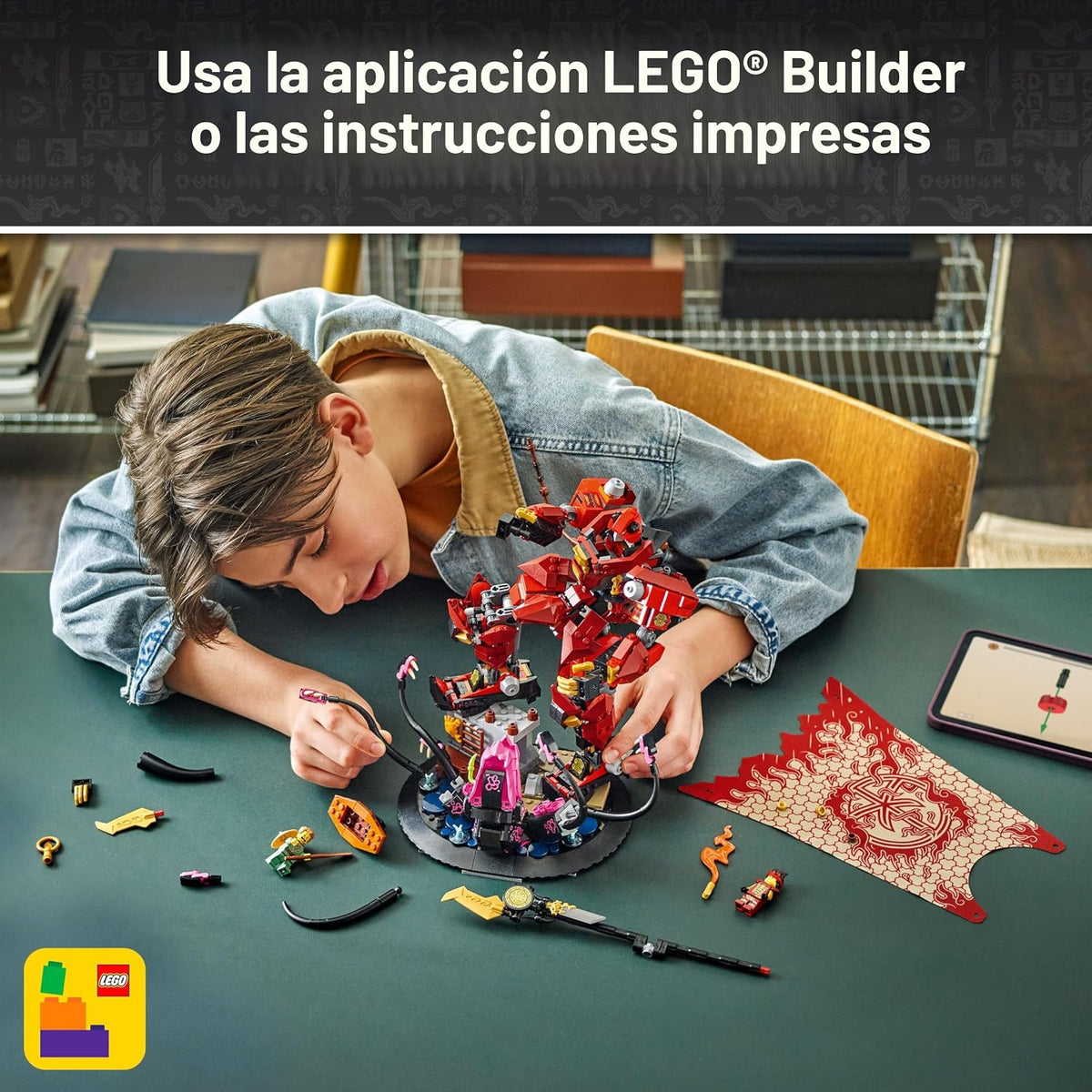 LEGO NINJAGO - Juego de construcción de The Fire Knight Mech - Kit...