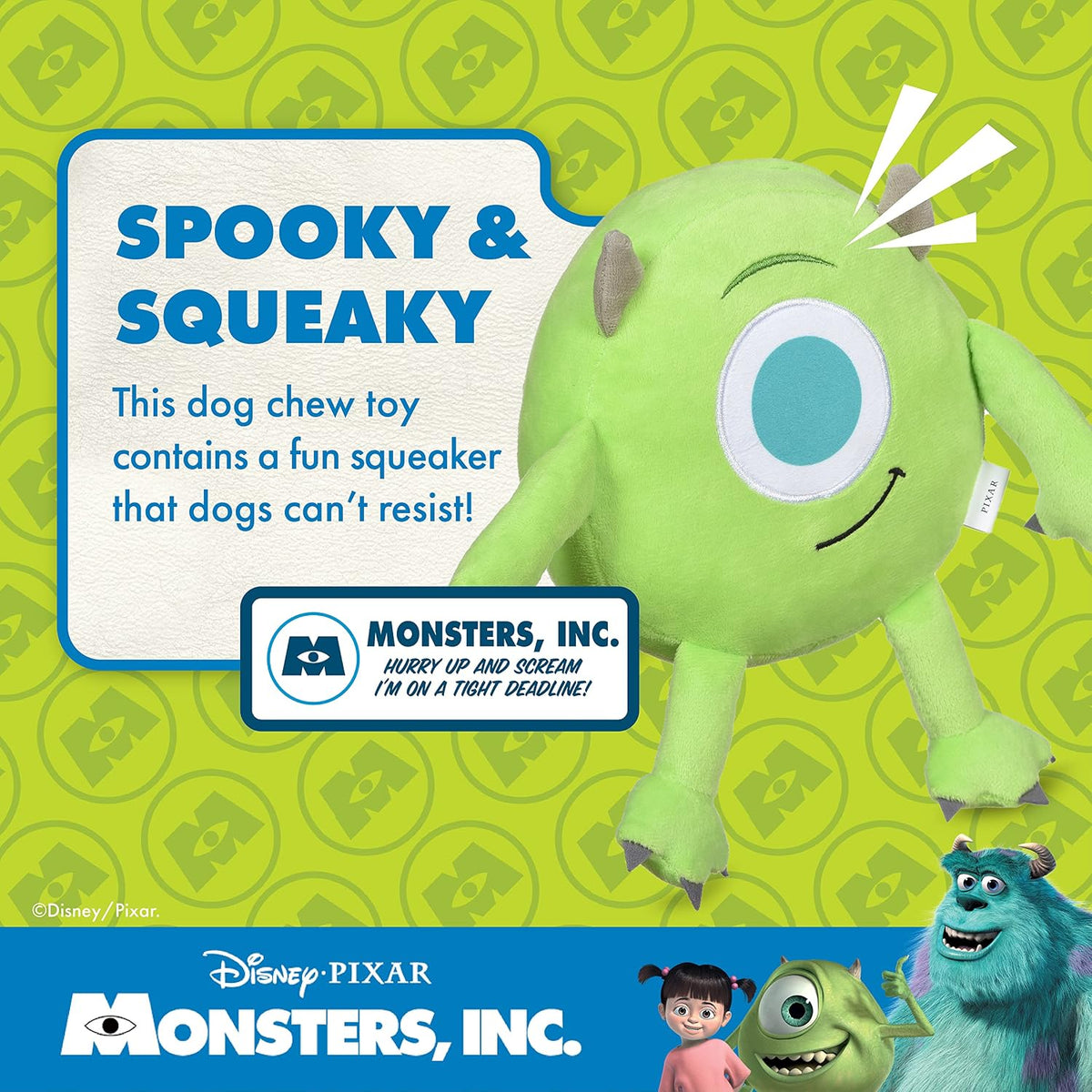 Disney for Pets Pixar Monsters Inc Mike - Juguete de peluche para p...