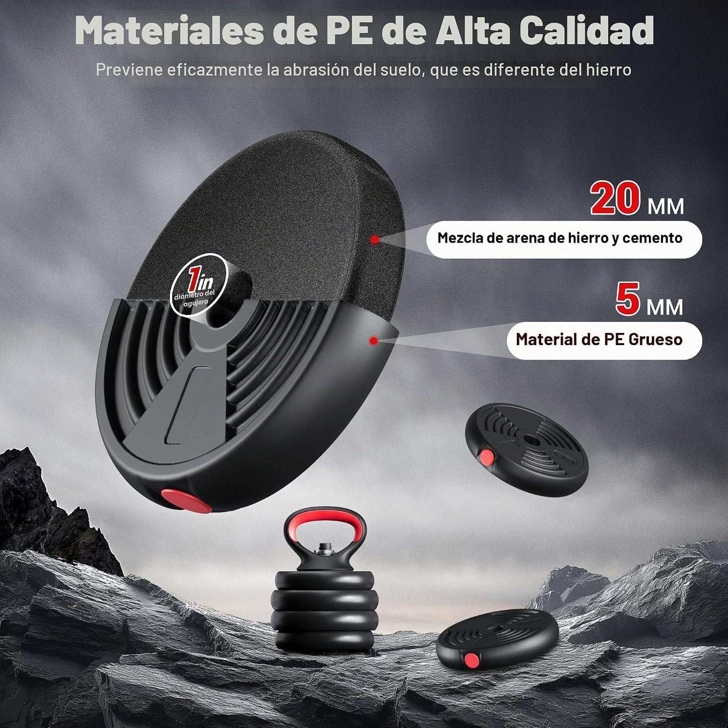 GOIMU Mancuernas ajustables, juego de pesas libres de 55\/77 libras...
