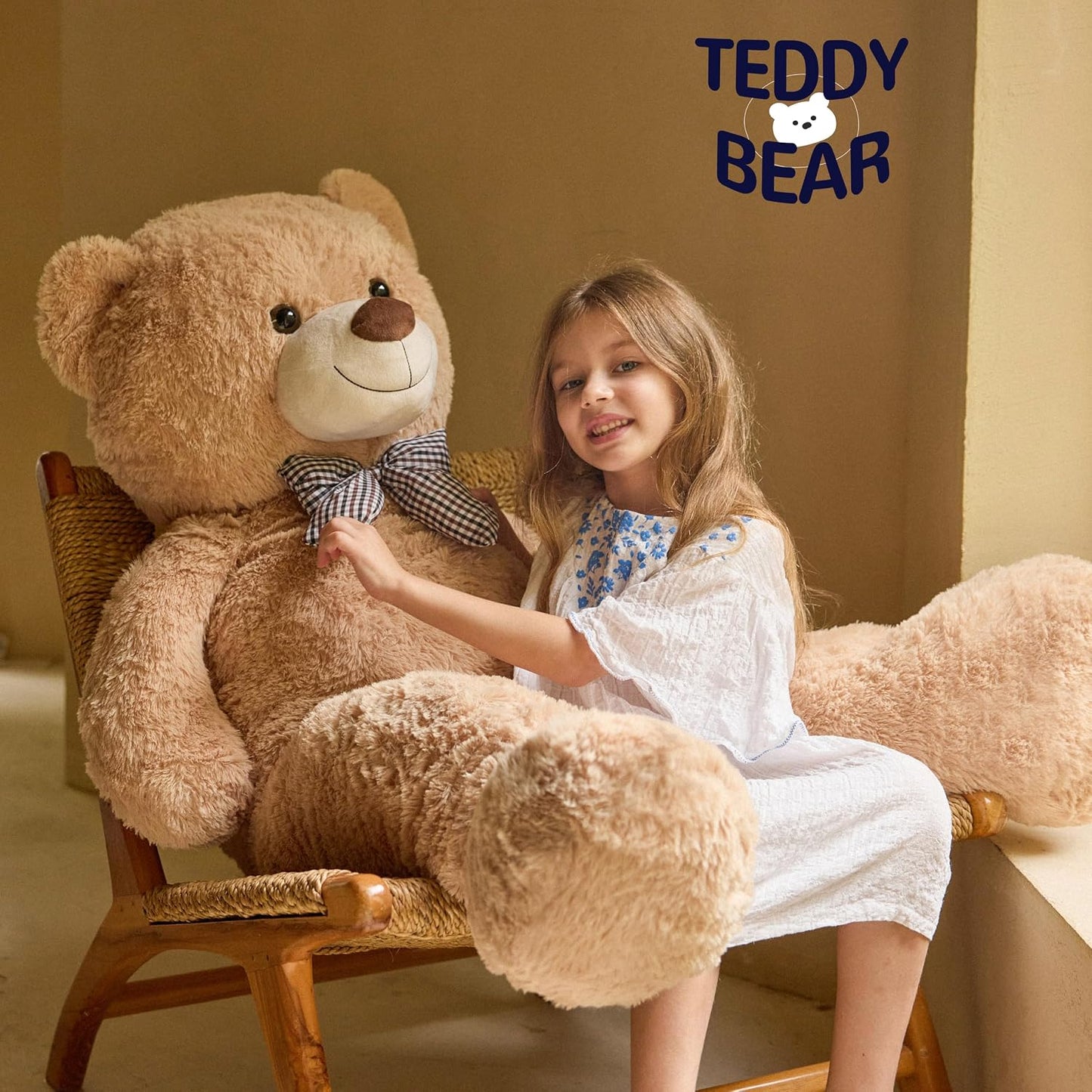 Oso de peluche gigante grande de 47 pulgadas, animales de peluche,...