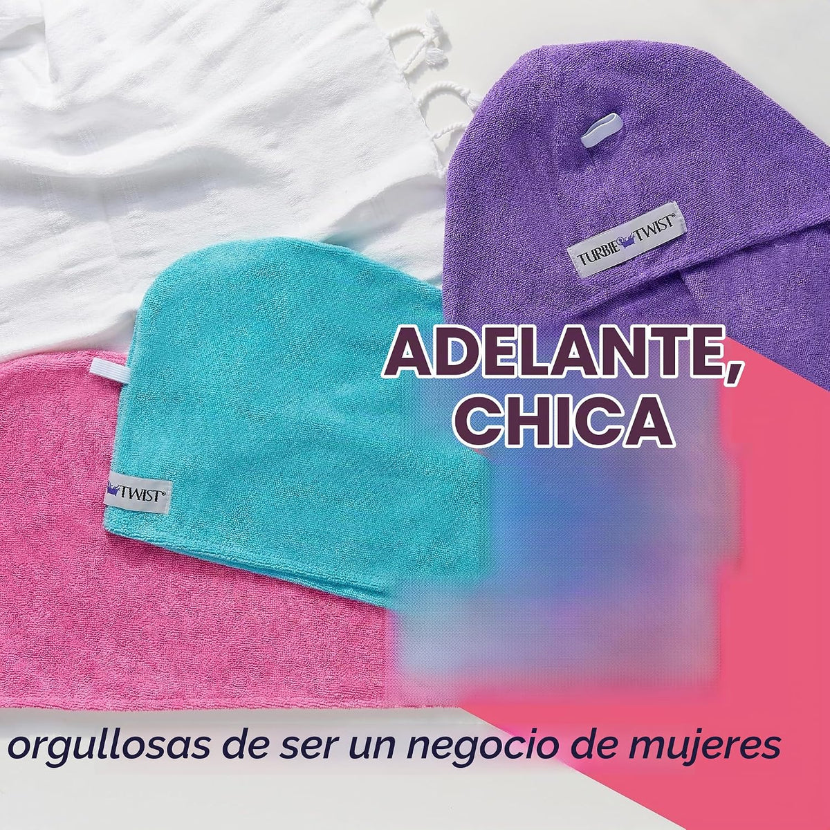 Turbie Twist Paquete de 2 toallas de microfibra extra largas para b...