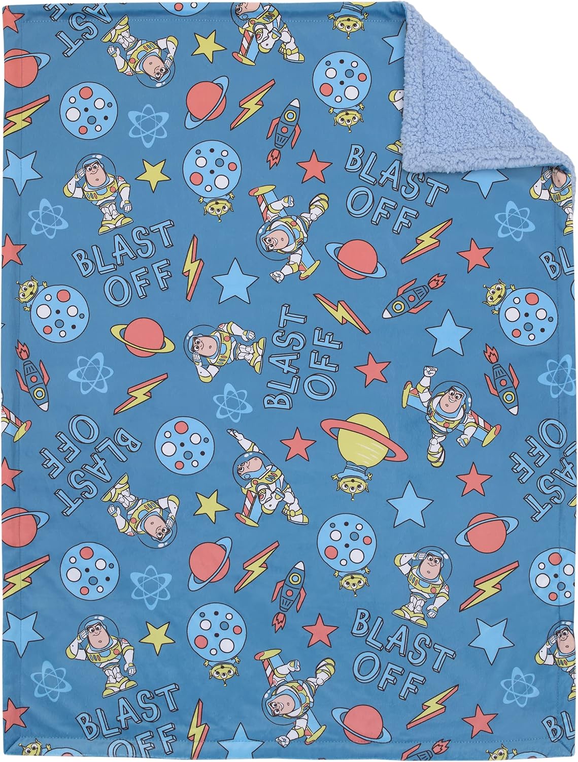 Disney Toy Story Buzz Lightyear - Manta para bebé de sherpa súper s...