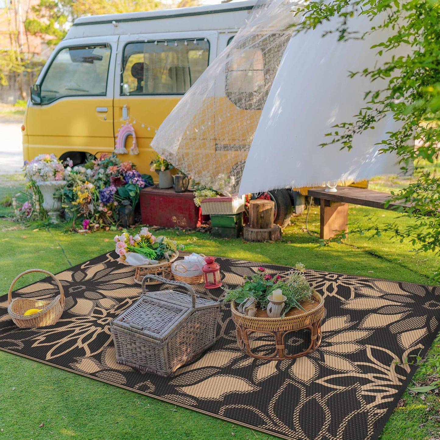 GENIMO - Alfombra impermeable para exteriores para decoración de pa...