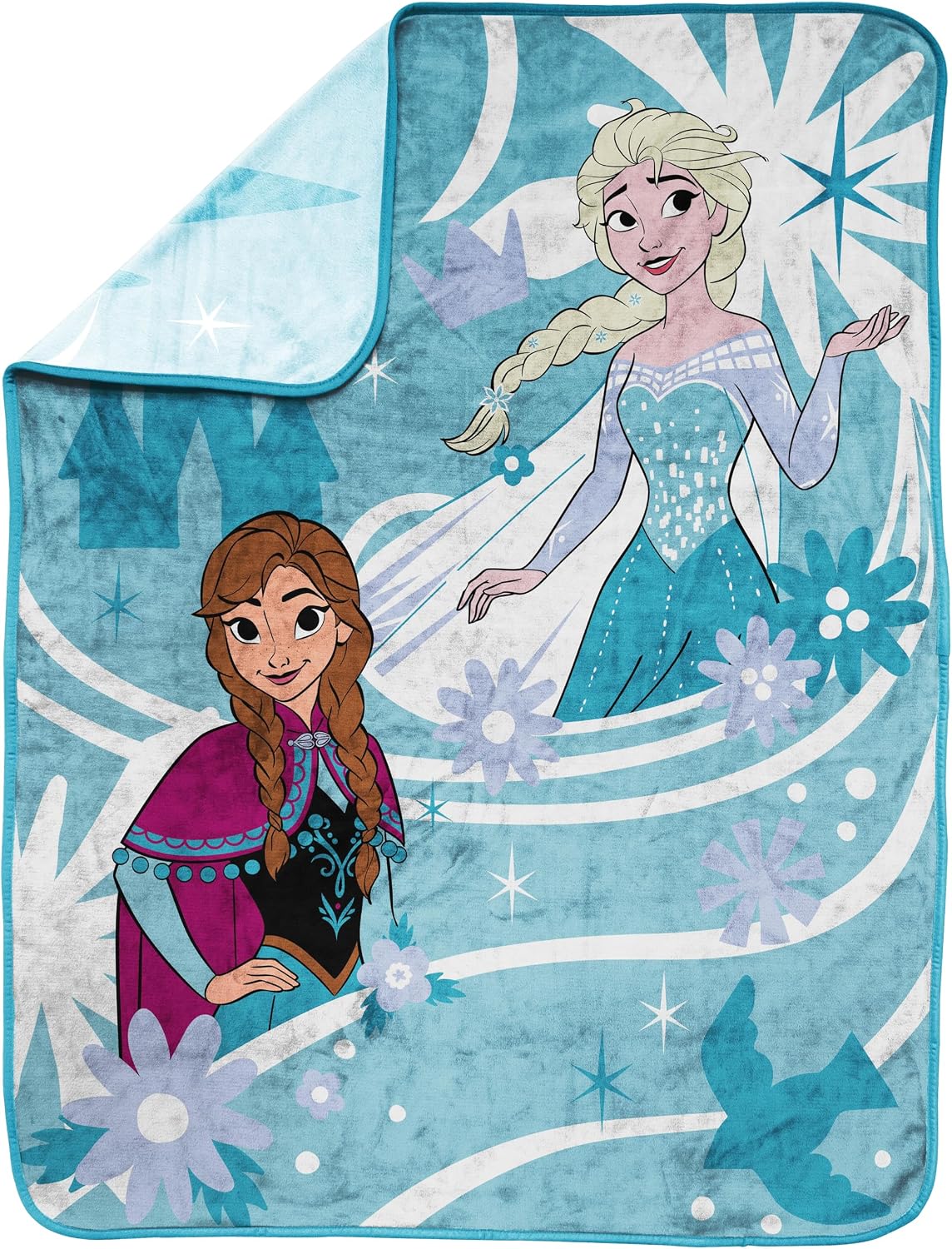 Manta de forro polar de Frozen de Disney para niños, Elsa &amp; Ann...