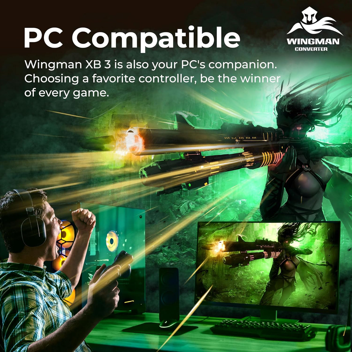 Brook Wingman XB 3 Converter - Eleva tu juego: adaptador inalámbric...