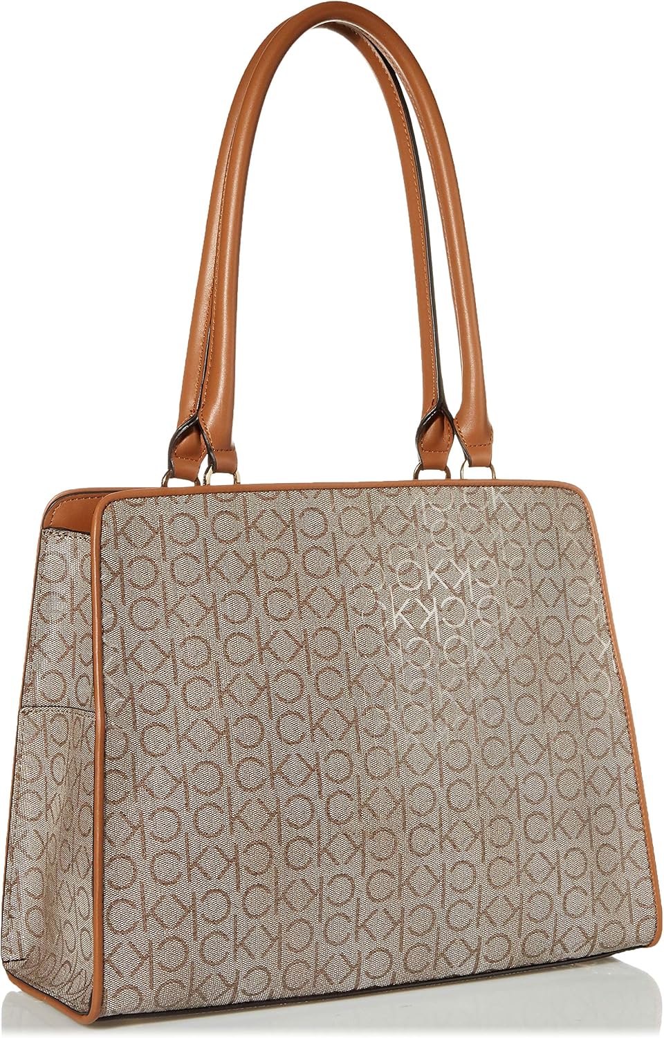Calvin Klein - Bolso de mano con logotipo de Margot texturizado par...