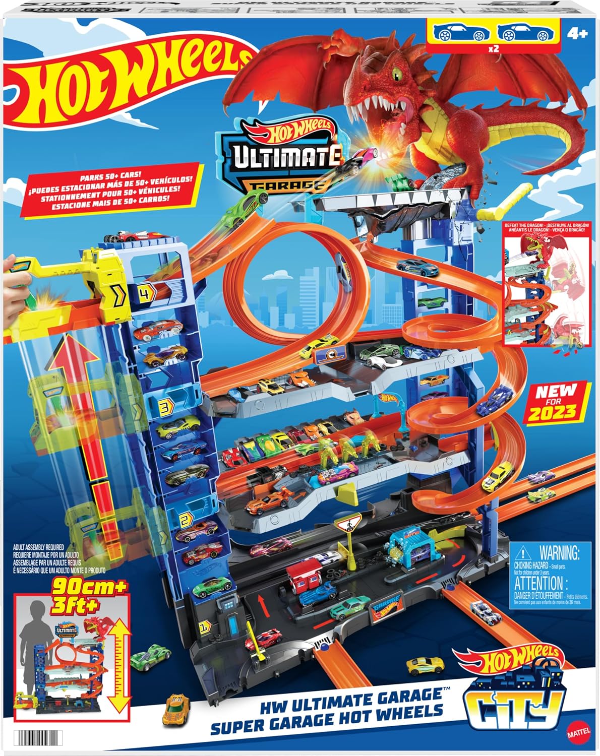 Hot Wheels - Juego de pista de garaje de ciudad Ultimate Garage, co...