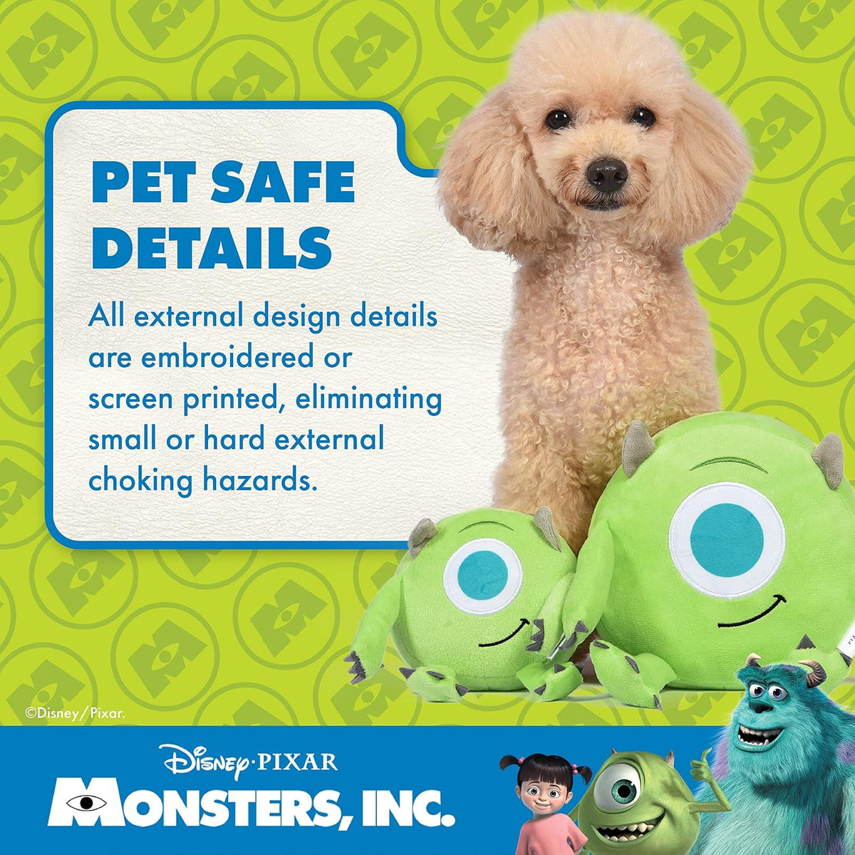 Disney for Pets Pixar Monsters Inc Mike - Juguete de peluche para p...