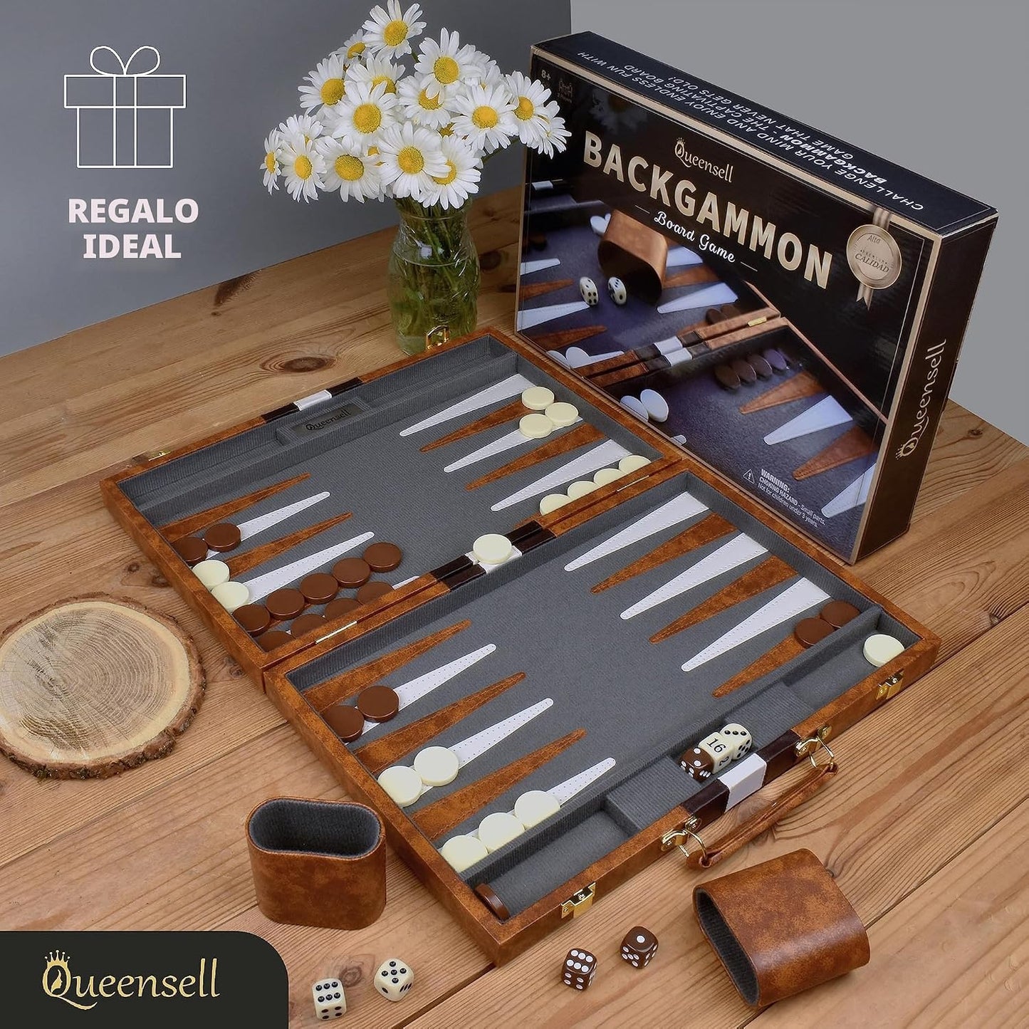 Juegos de Backgammon Grandes para Adultos - Juegos de Mesa Clásicos...