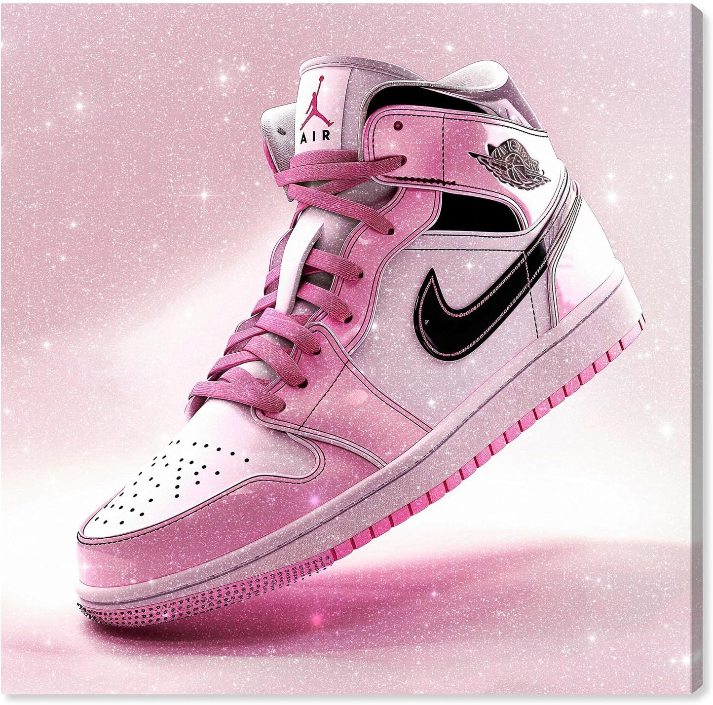 Art Remedy Pink Glimmer - Tenis de lona para niña, galería, 12 x 12...
