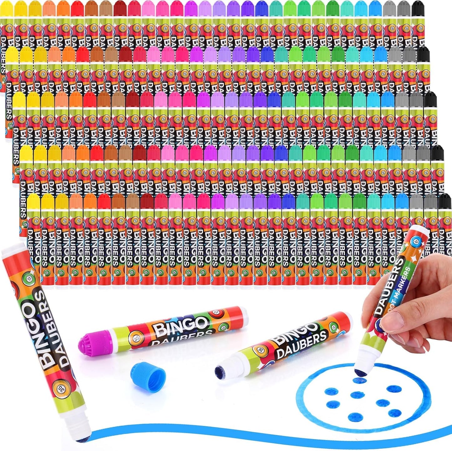 Crtiin Paquete de 150 marcadores de puntos de Bingo Daubers, 30 col...