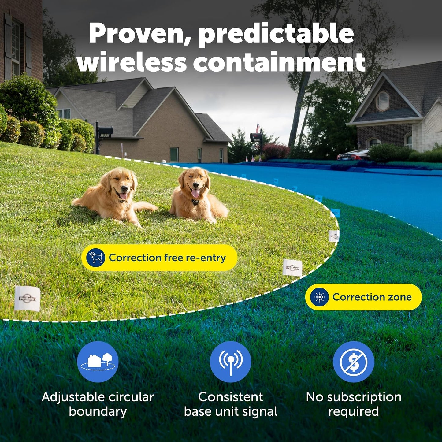PetSafe Stay + Play Valla inalámbrica, cubre hasta 3\/4 de acre, pa...