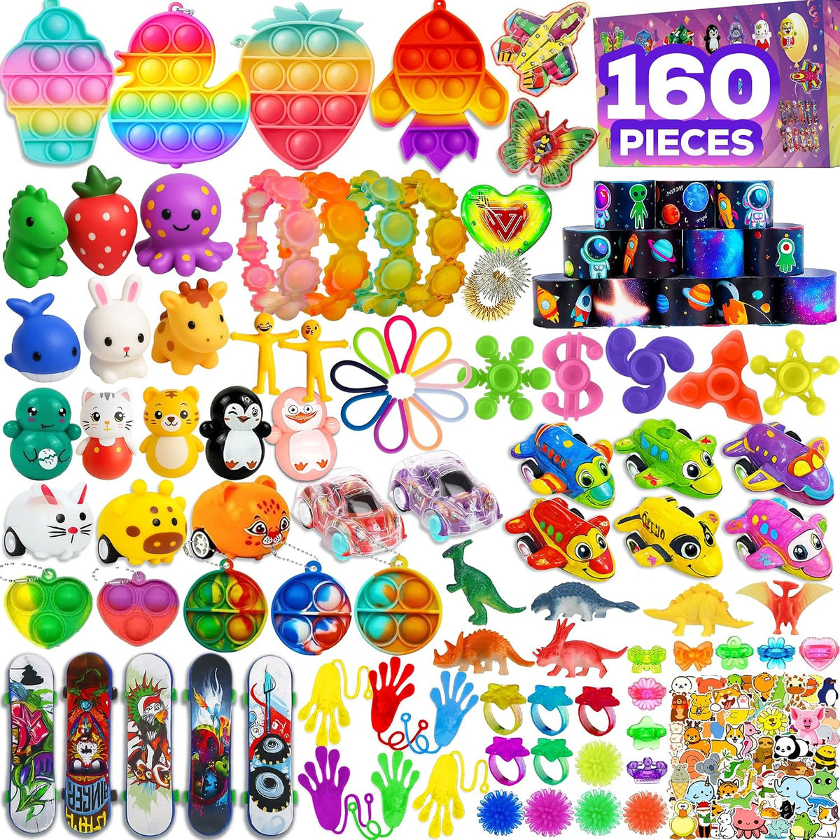 Paquete de 160 Piezas de Juguetes Fidget para Fiestas, Conjunto Sen...