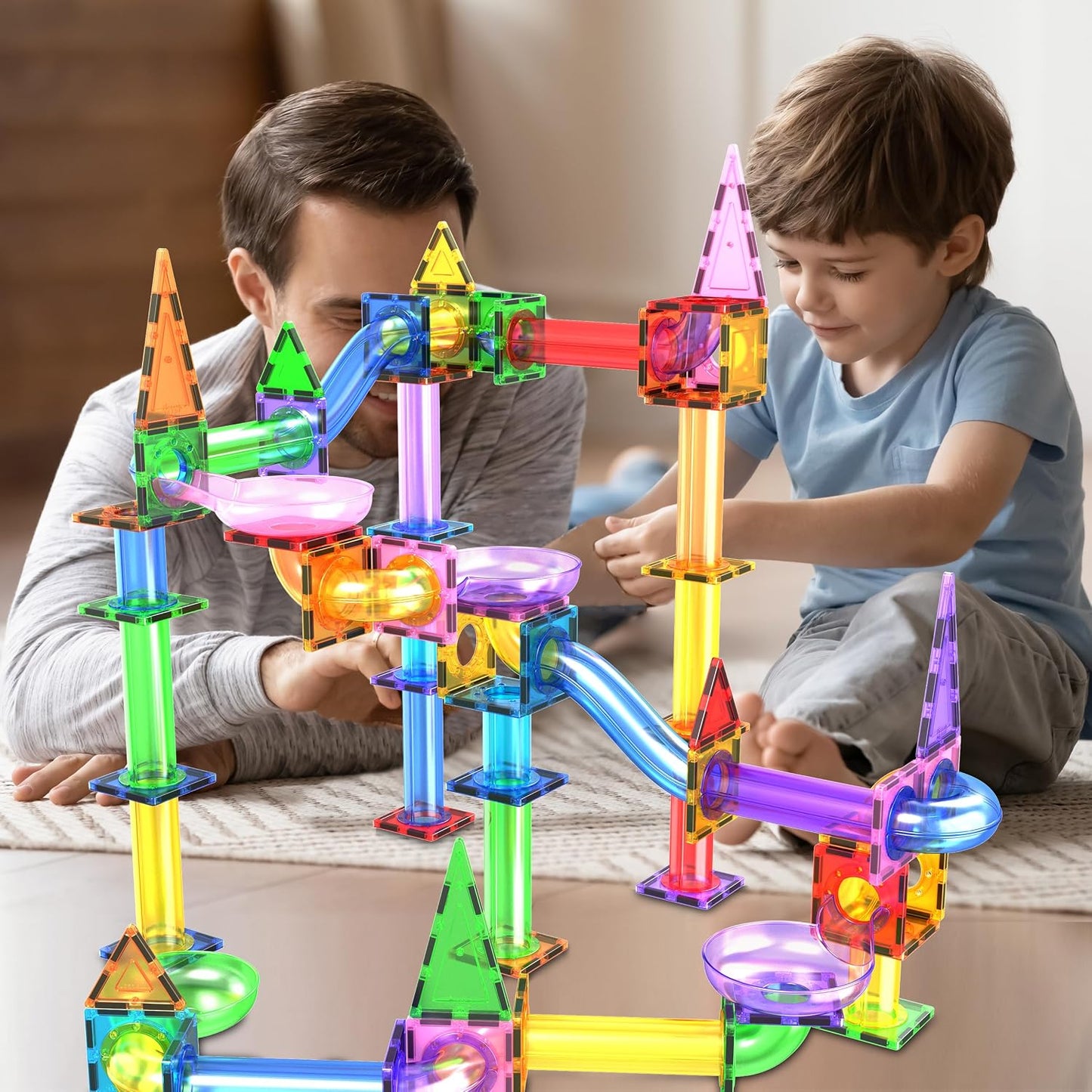 PicassoTiles Juego de construcción con 150 piezas magnéticas Juguet...