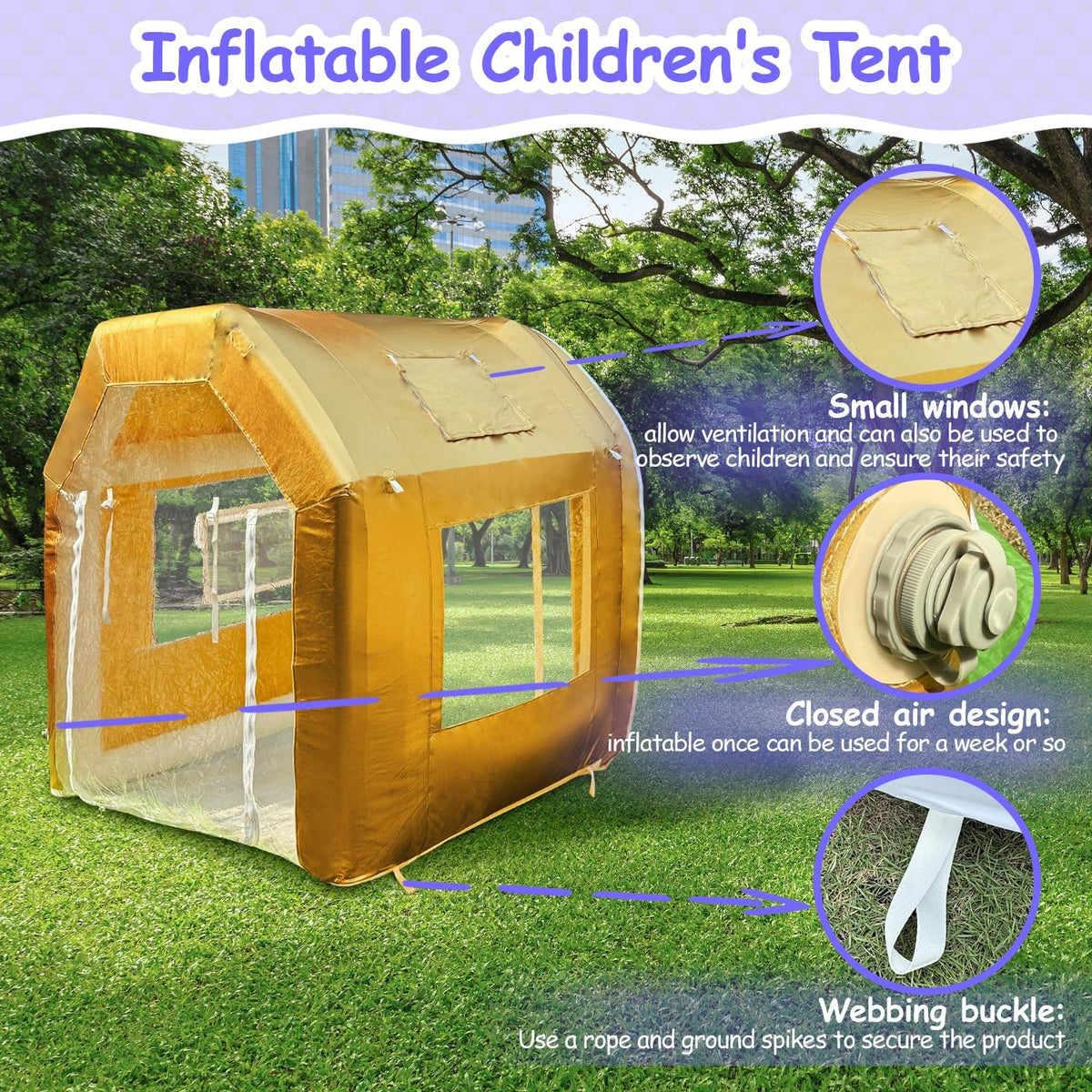 Cúpula inflable de la casa de la burbuja de 10ft para los niños, ti...