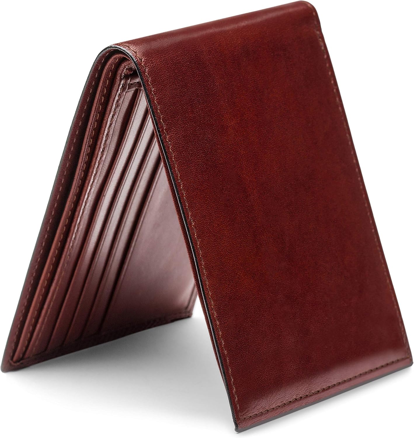 Bosca Cartera de 8 bolsillos para hombre en piel vieja - RFID, Marr...