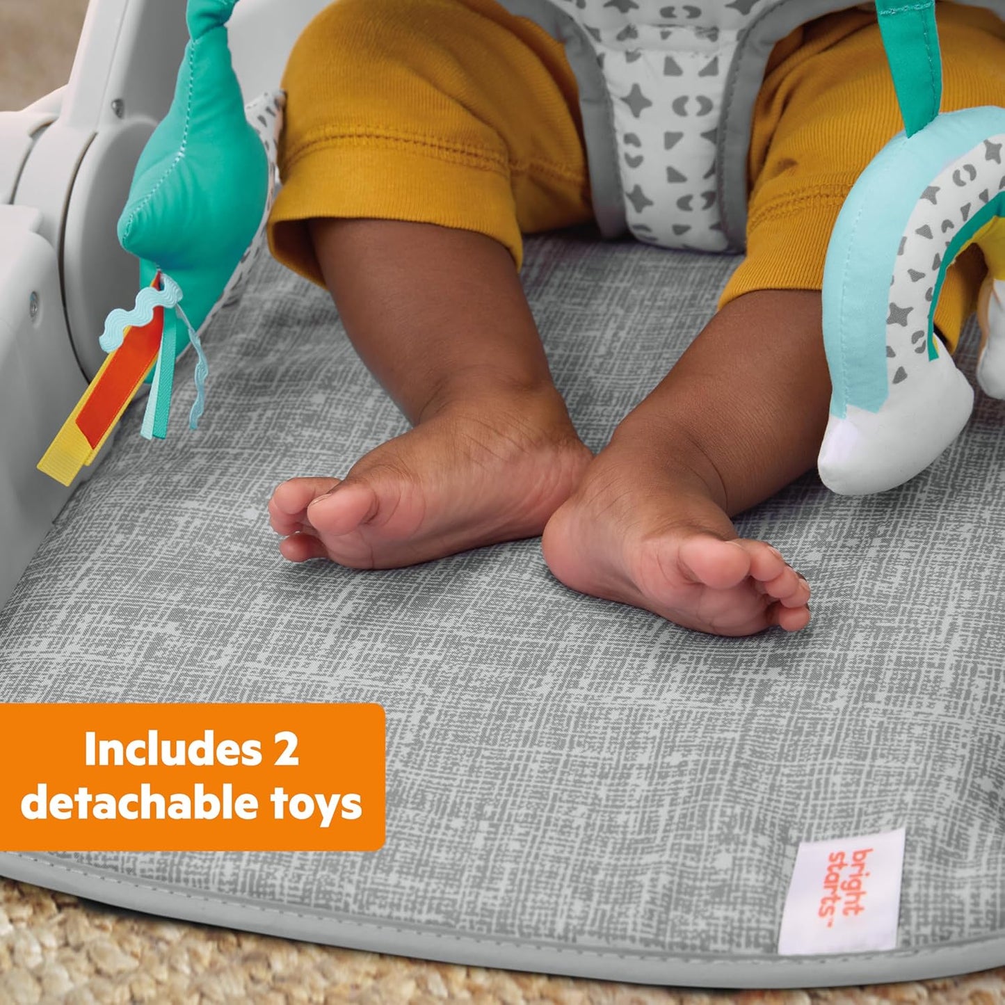Bright Starts Learn-to-Sit Asiento de suelo para bebé, 2 posiciones...