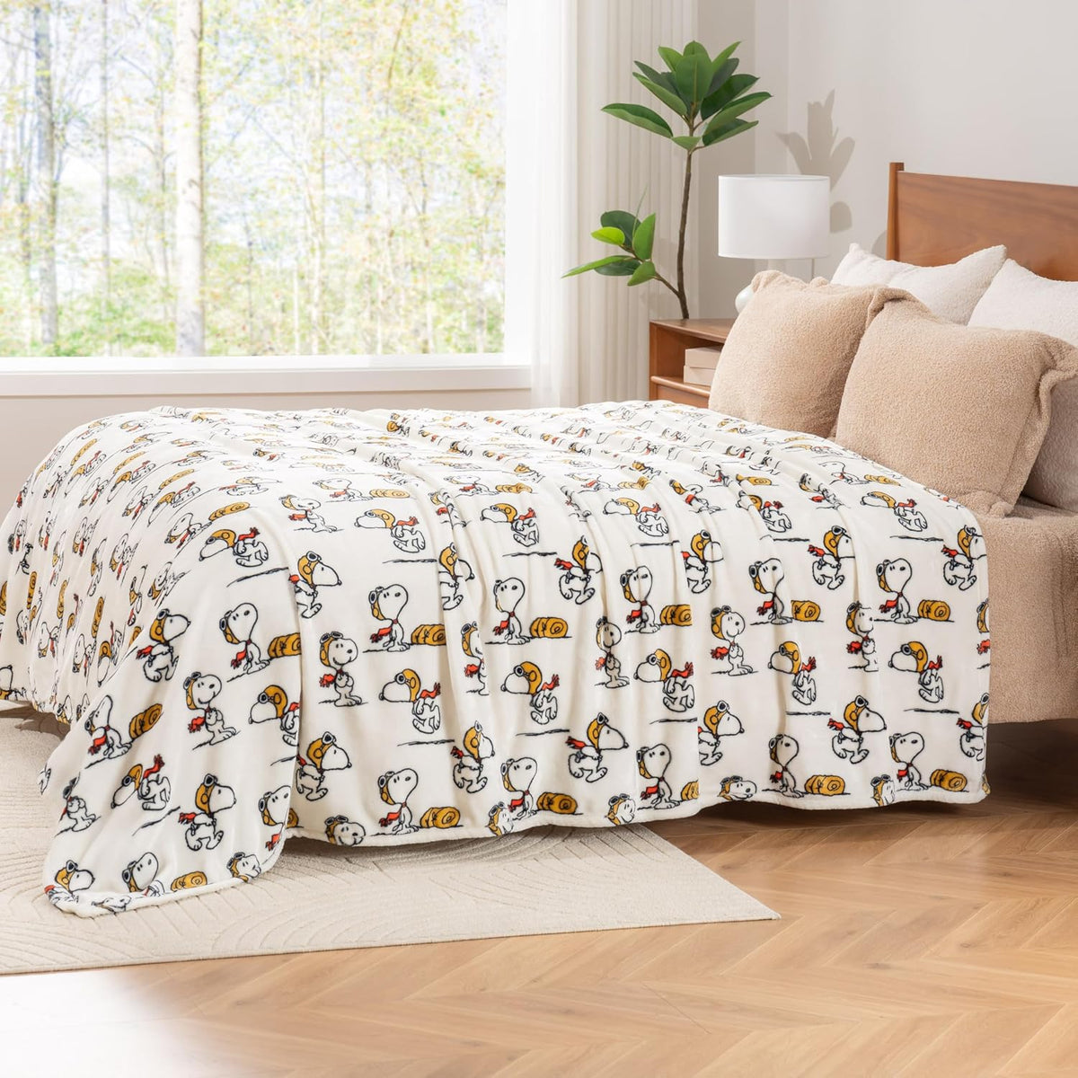 Berkshire Blanket Peanuts® VelvetLoft® - Manta de felpa de Snoopy c...