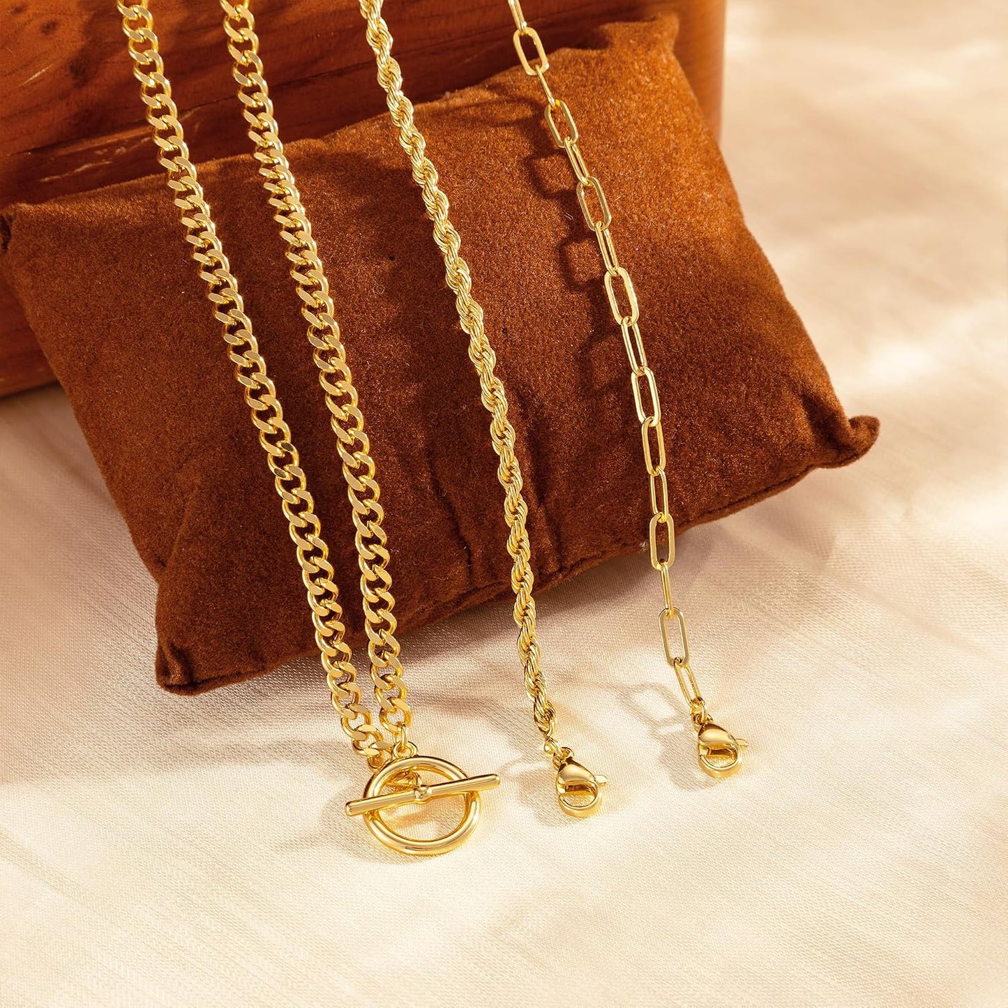 Carffordo - Collares chapados en oro para mujer, delicados collares...