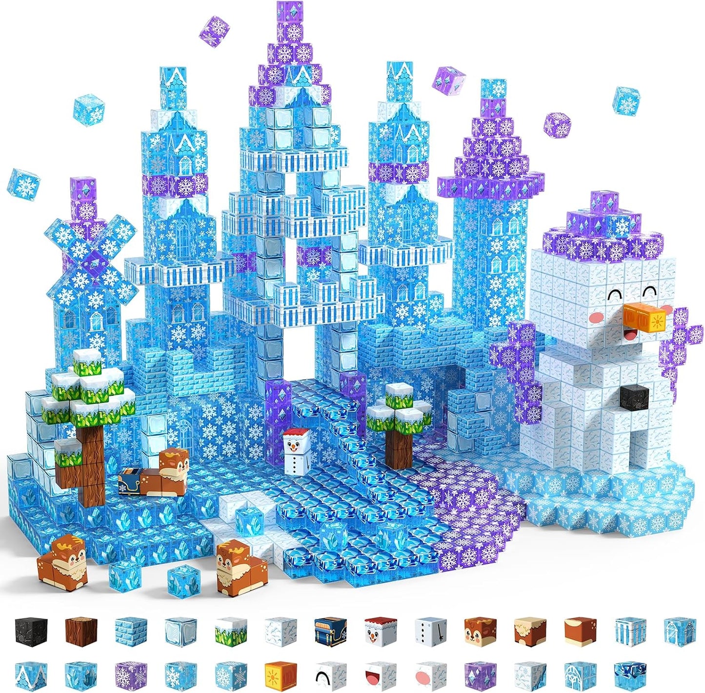 Laoren Bloques de construcción magnéticos STEM Toy Magnet Cubes par...