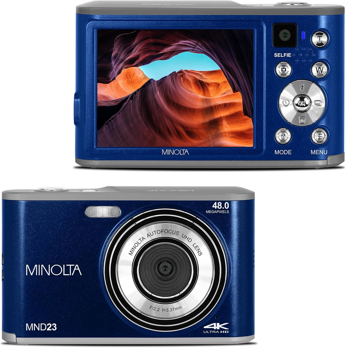 Minolta Minolta MND23 - Cámara selfie 4K Ultra HD de 48 MP con enfo...