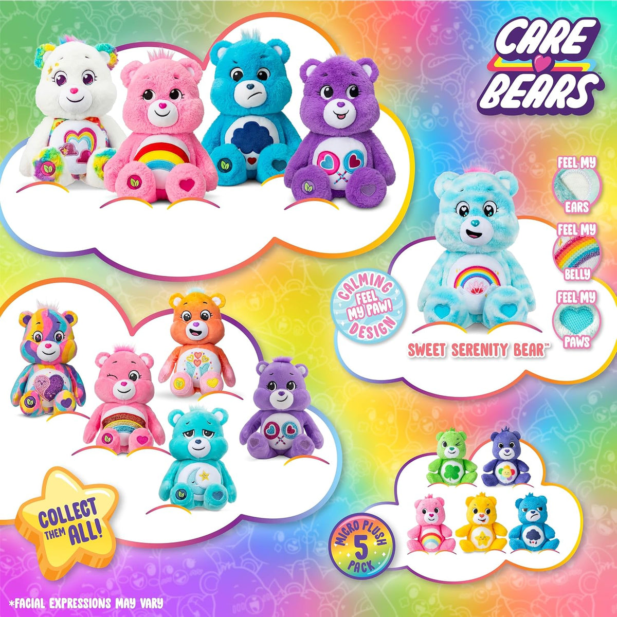 Care Bears - Osos de peluche de tamaño pequeño de Universal Monster...