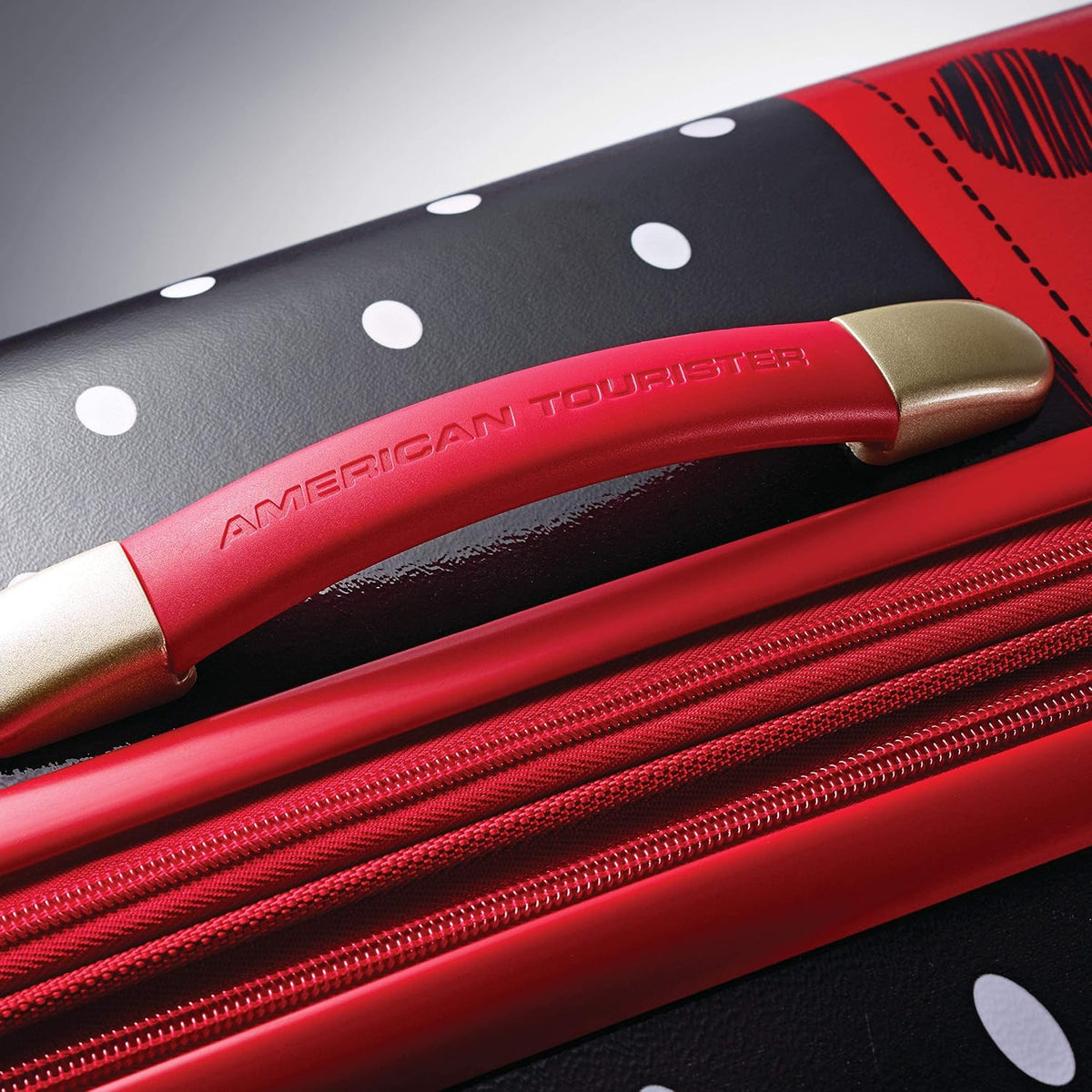 American Tourister Disney Minnie Mouse moño rojo, valija rígida con...