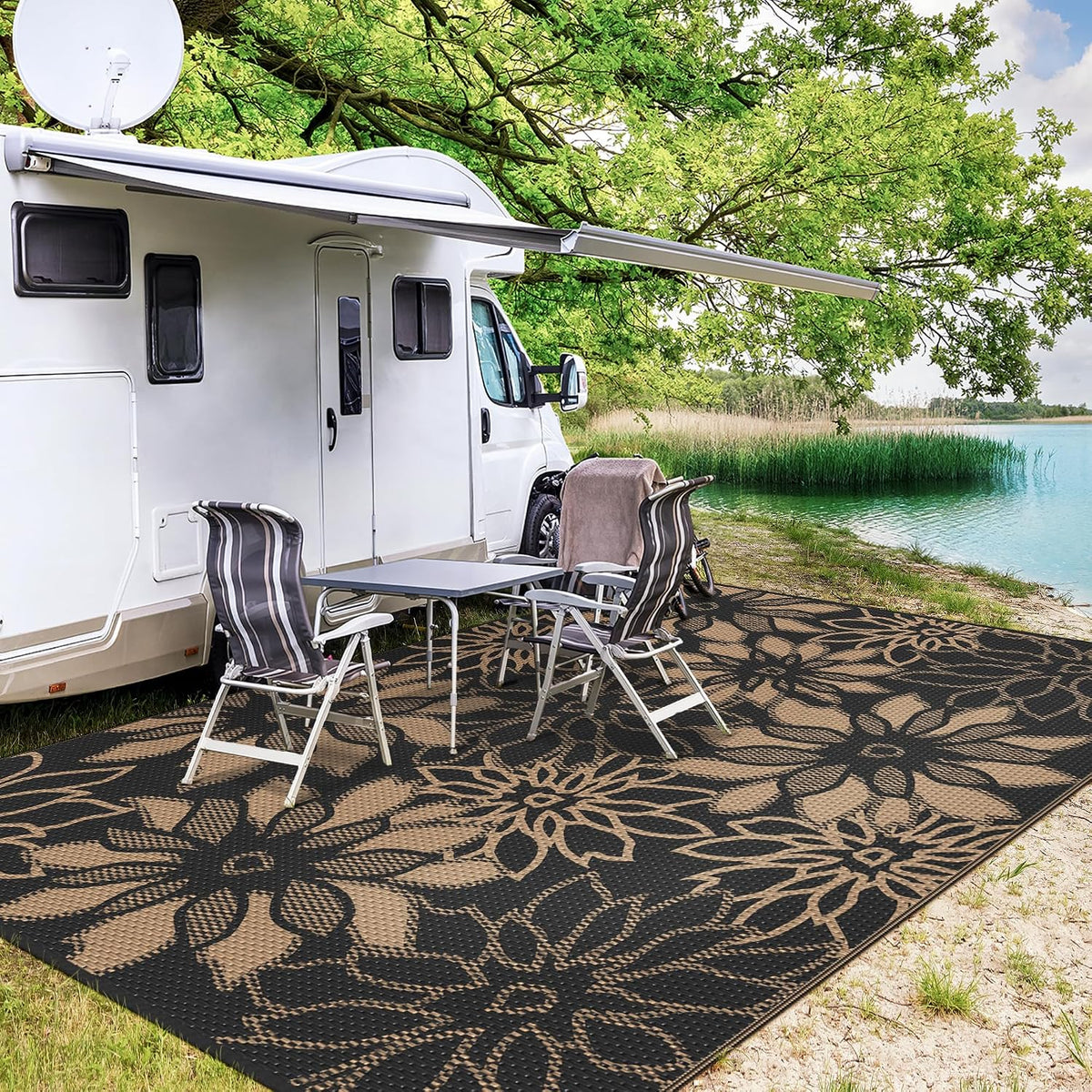 GENIMO - Alfombra impermeable para exteriores para decoración de pa...