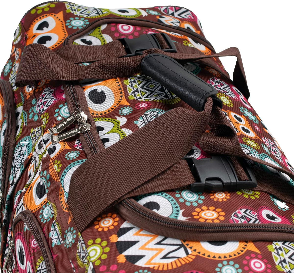 Rockland Bolsa de lona con ruedas, negra, 22"