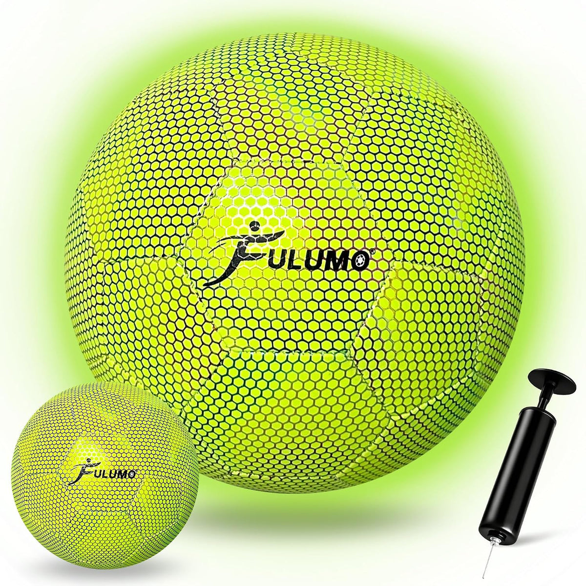 FULUMO Balón de fútbol que brilla en la oscuridad Tamaño 5\/Tamaño...