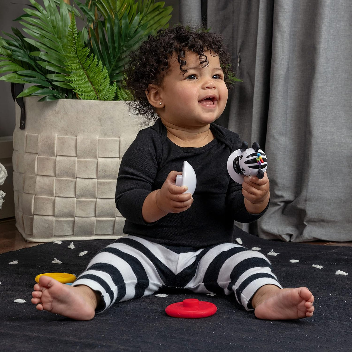 Baby Einstein Stack &amp; Wobble Zen - Juguete mordedor sin BPA par...