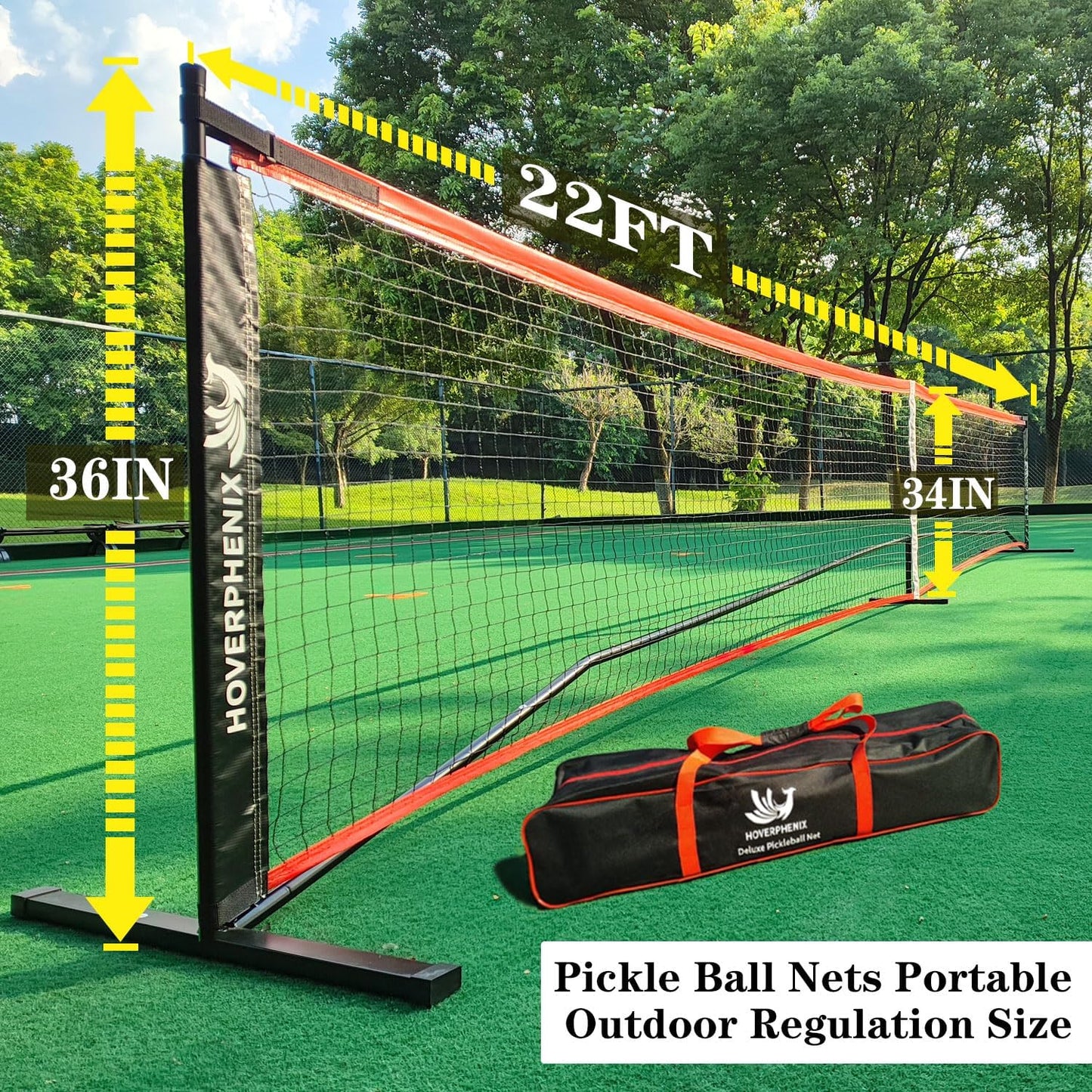 Juego de red portátil de Pickleball, red de bolas de pepinillo de 2...
