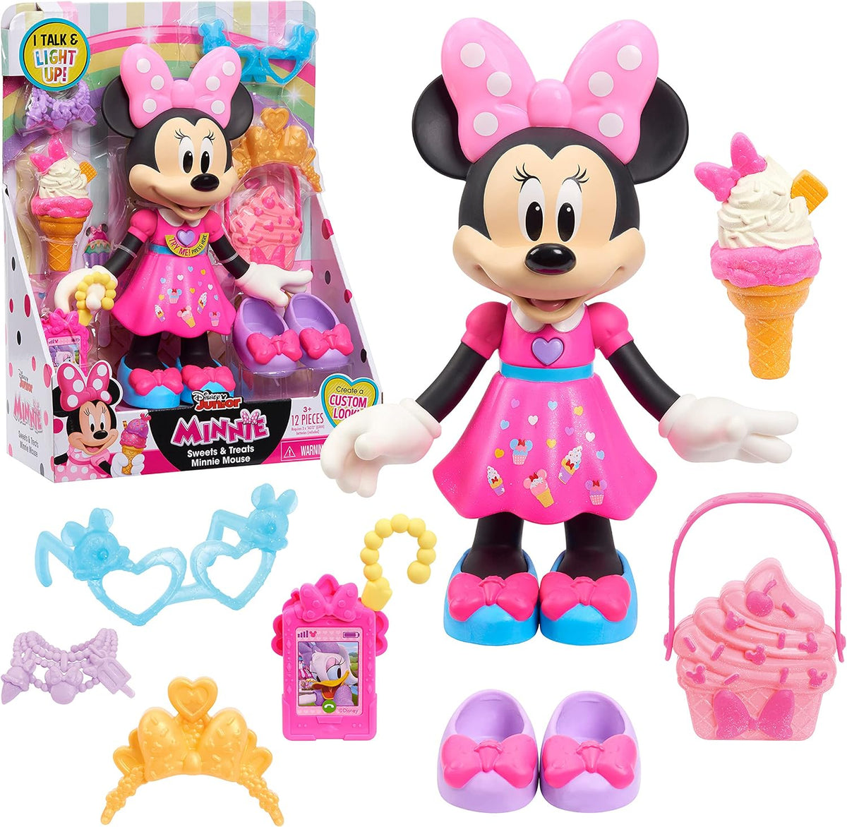 Disney Junior Sweets &amp; Treats - Muñeca de Minnie Mouse de 10 pu...