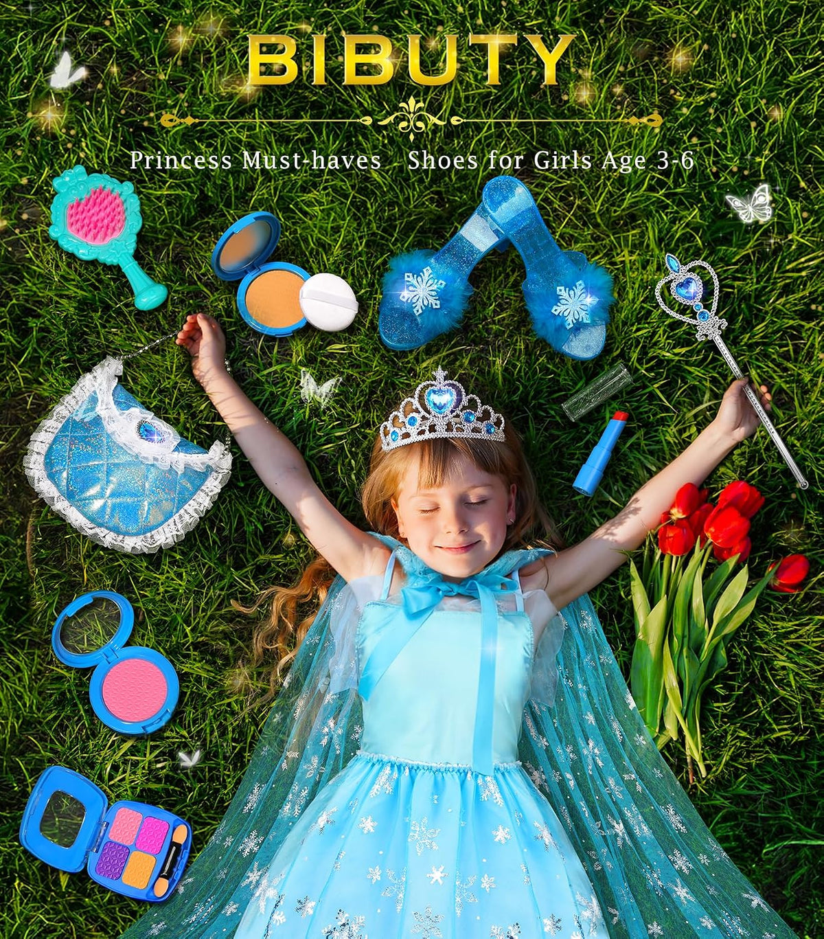 Kit de maquillaje para niñas para disfrazarse, BIBUTY juego de maqu...