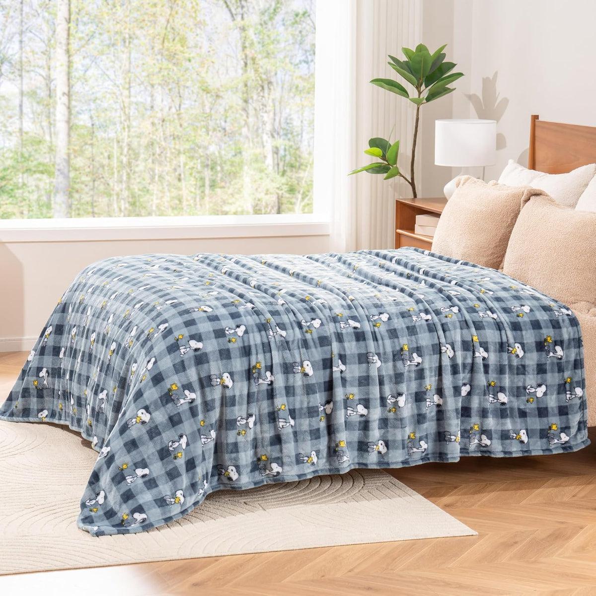 Berkshire Blanket Peanuts® VelvetLoft® - Manta de felpa de Snoopy d...