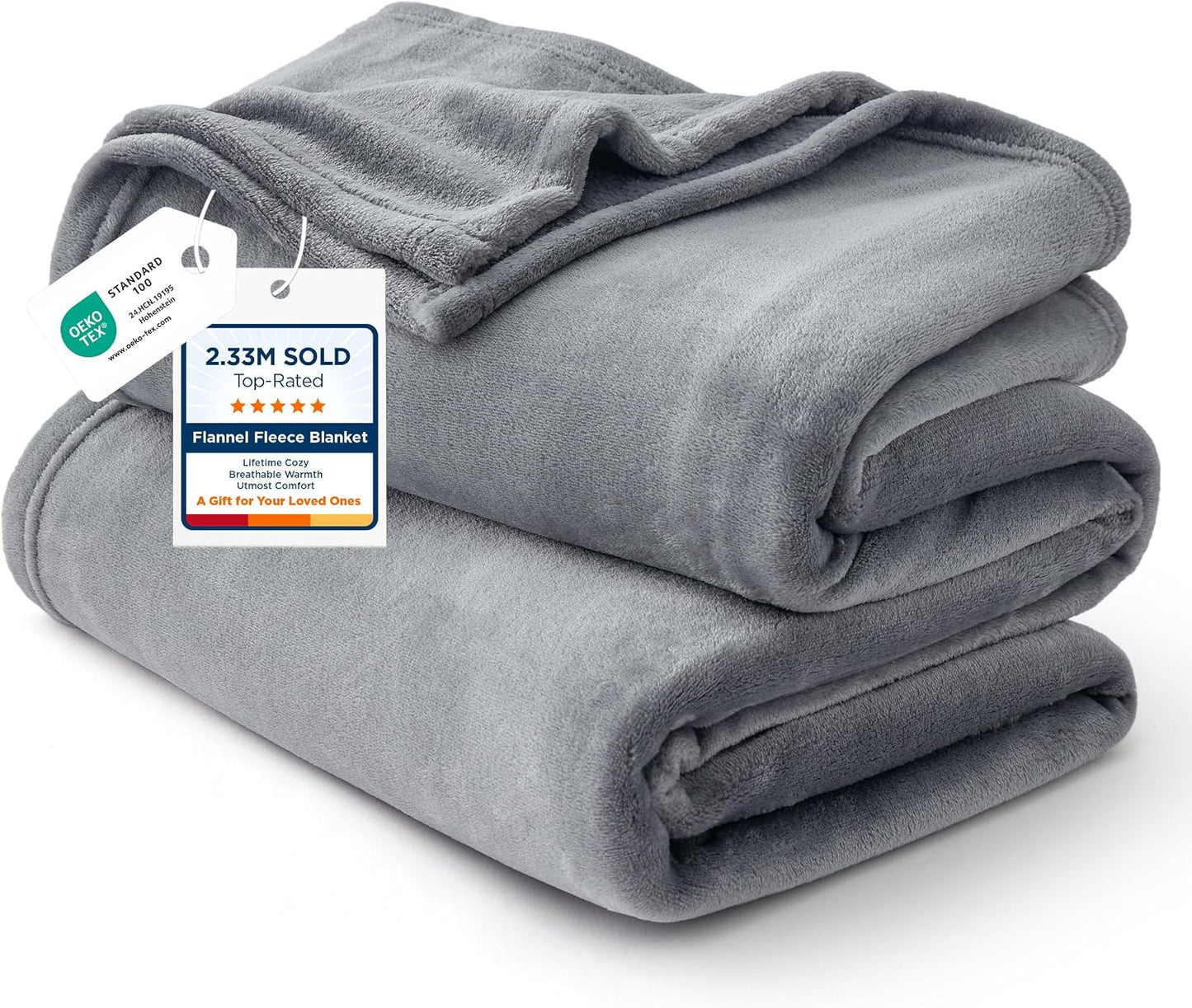 Bedsure GentleSoft - Mantas de forro polar para cama tamaño Queen c...