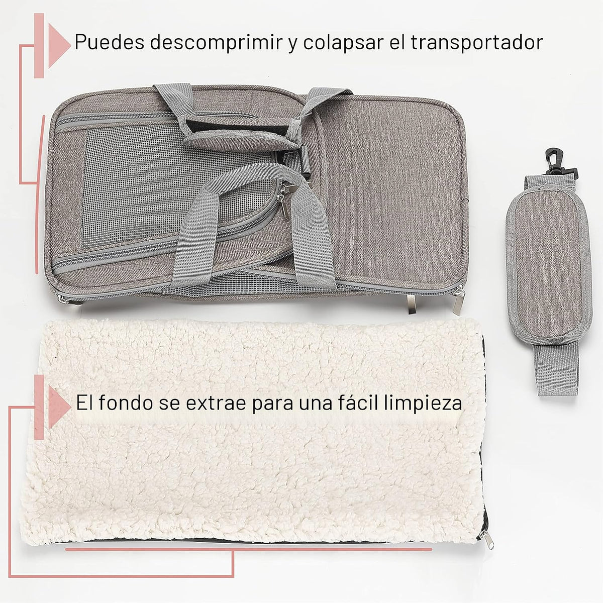 Mr. Pen - Transportador para mascotas, 17.5 x 11.2 x 11.5 pulgadas,...