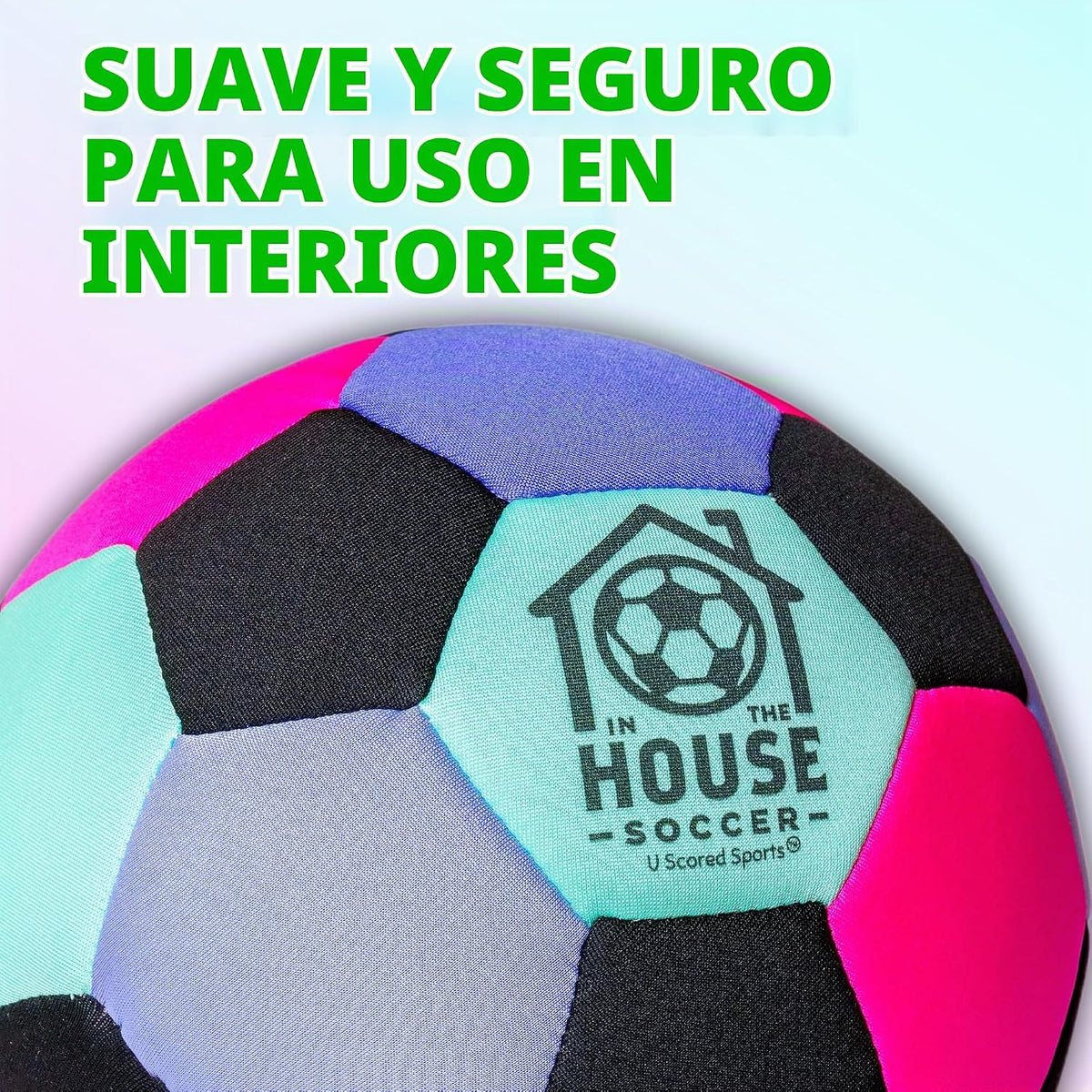 U Scored Sports in The House - Balón de fútbol acolchado tamaño 4 p...