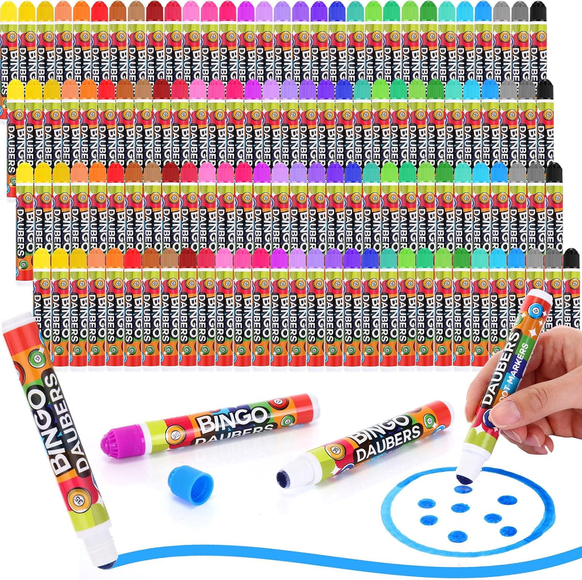 Crtiin Paquete de 120 marcadores de puntos de Bingo Daubers, 30 col...