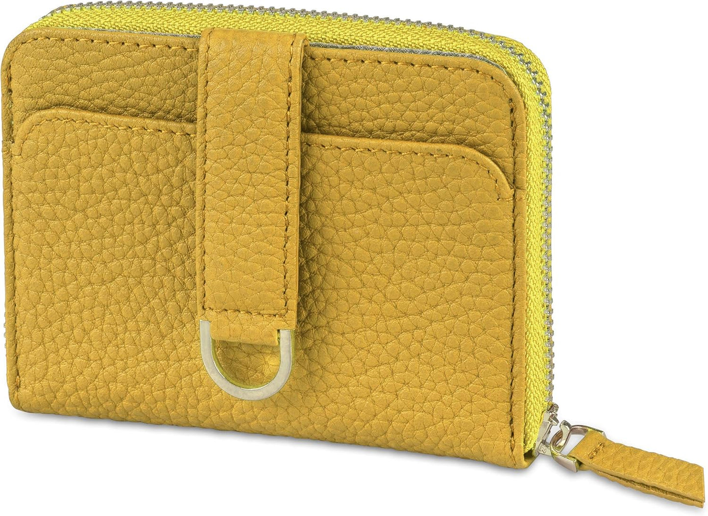 Vaultskin Cartera pequeña para mujer, tarjetero de cuero con bloque...