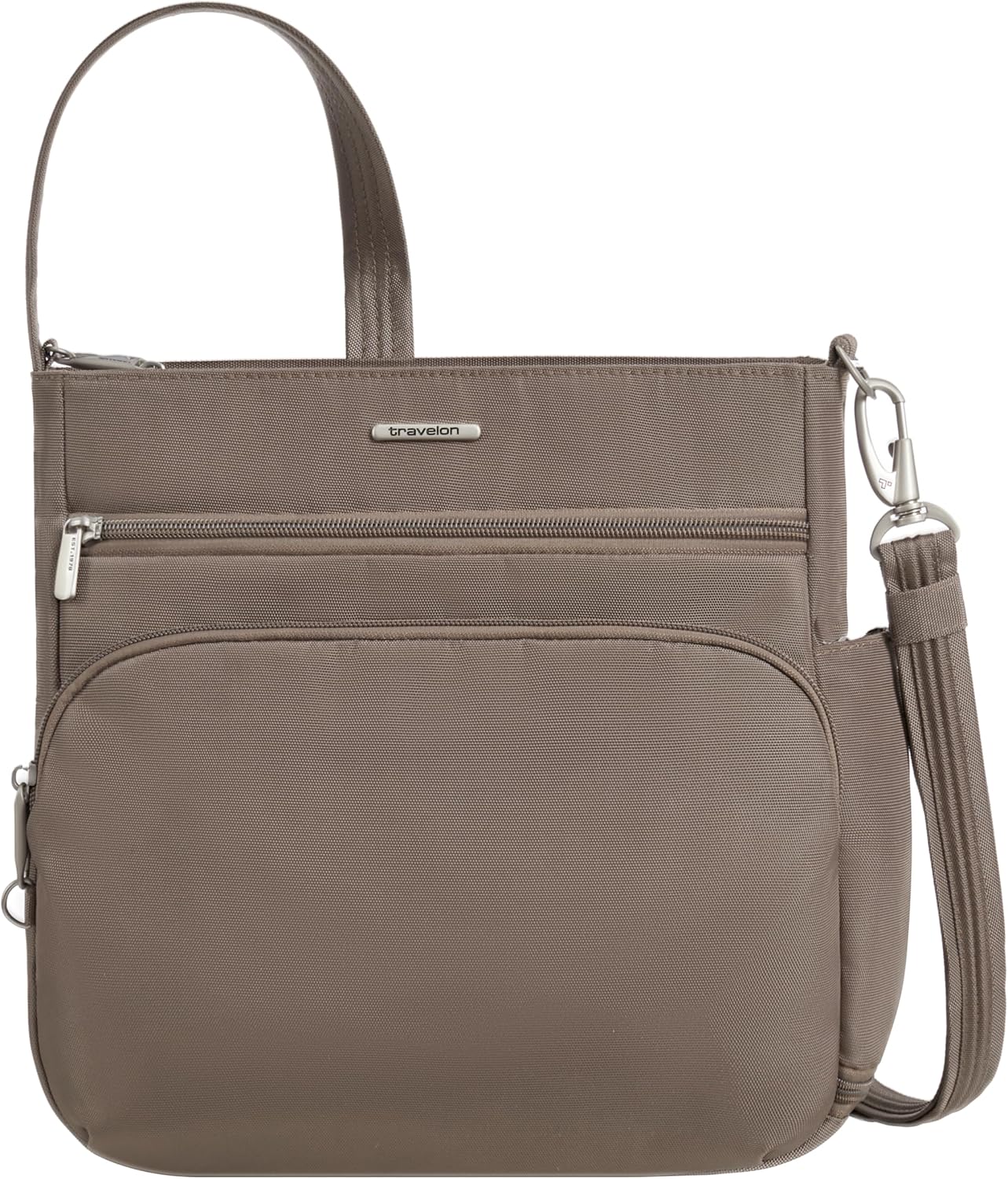 Travelon Bolso bandolera clásico antirrobo Norte\/Sur