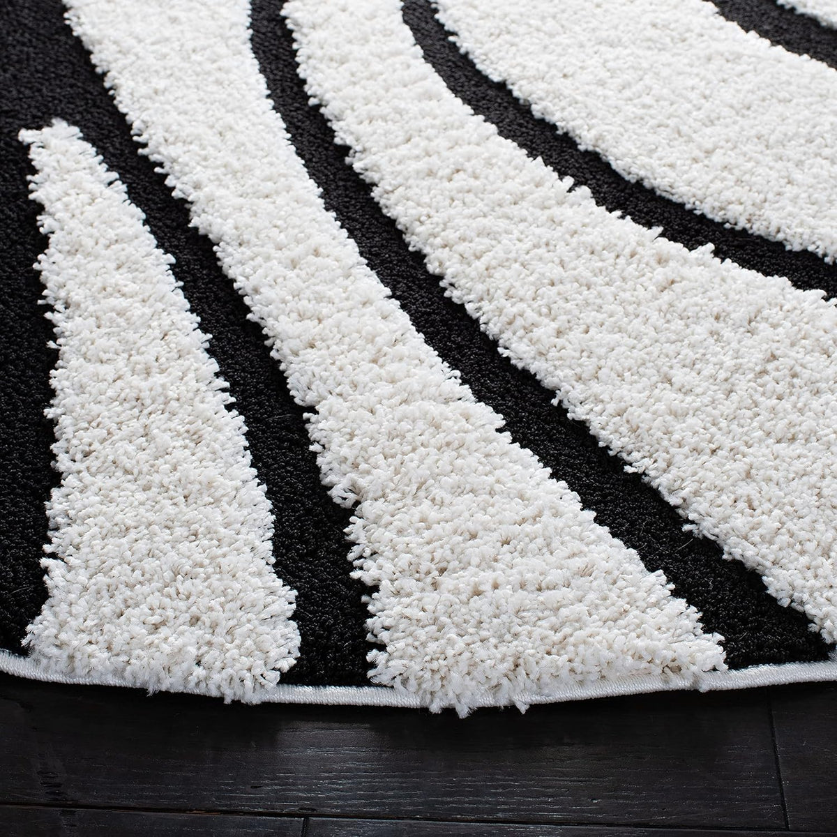 SAFAVIEH Colección Florida Shag Alfombra - 12' cuadrada, marfil...