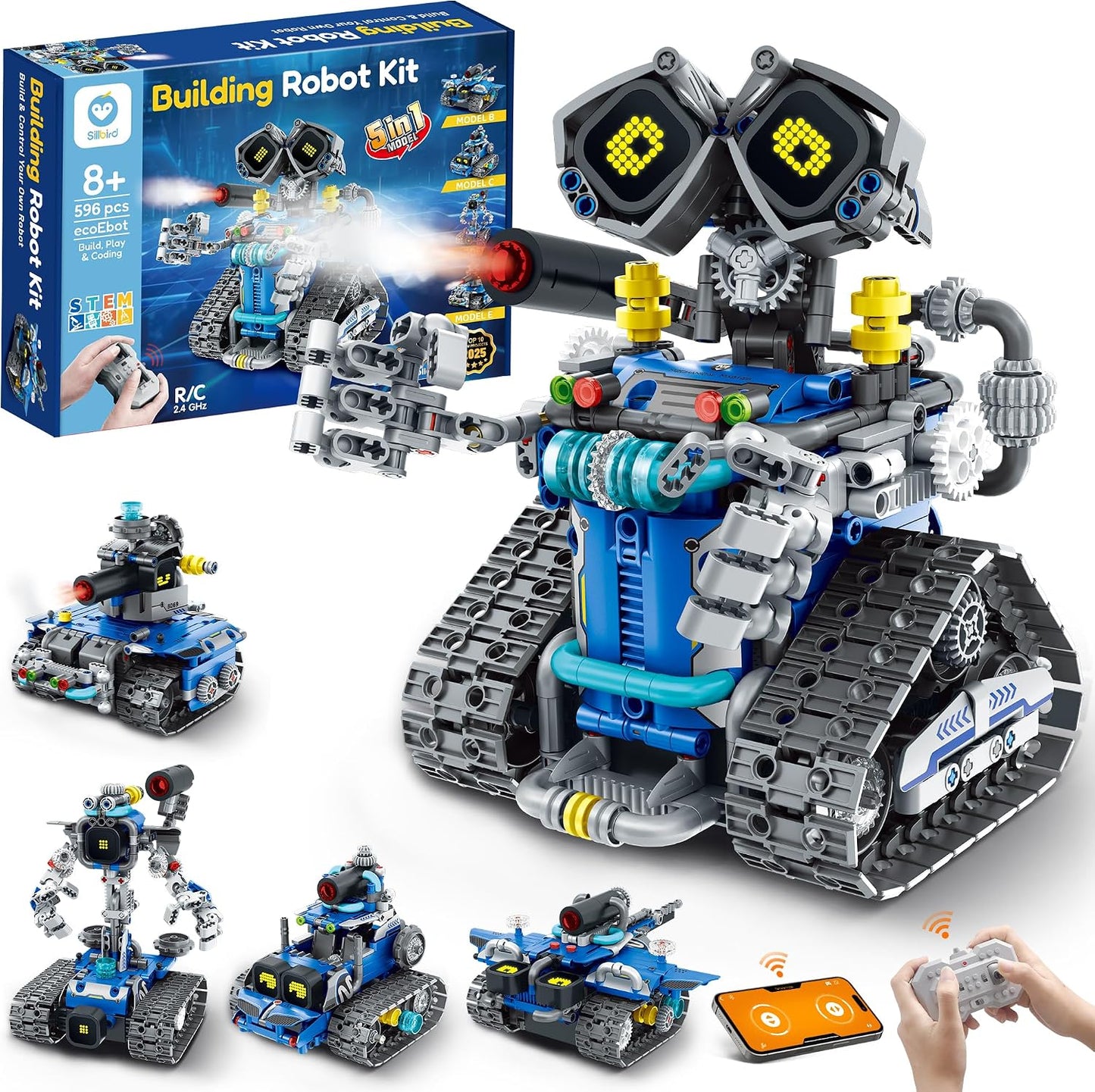 Sillbird STEM Robot Kit de construcción con control remoto, regalos...