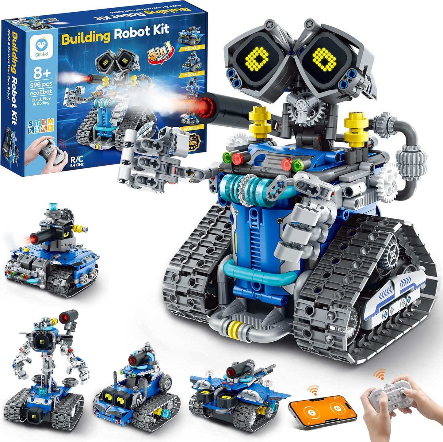 Sillbird STEM Robot Kit de construcción con control remoto, regalos...