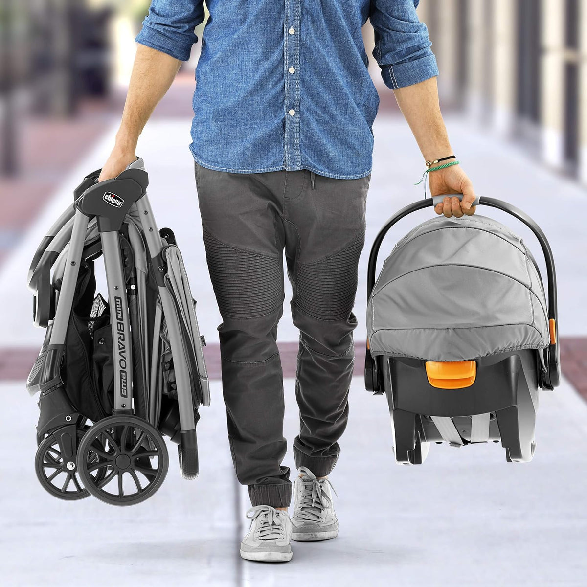 Chicco Sistema para viaje Mini Bravo Plus - Pizarra | Gris
